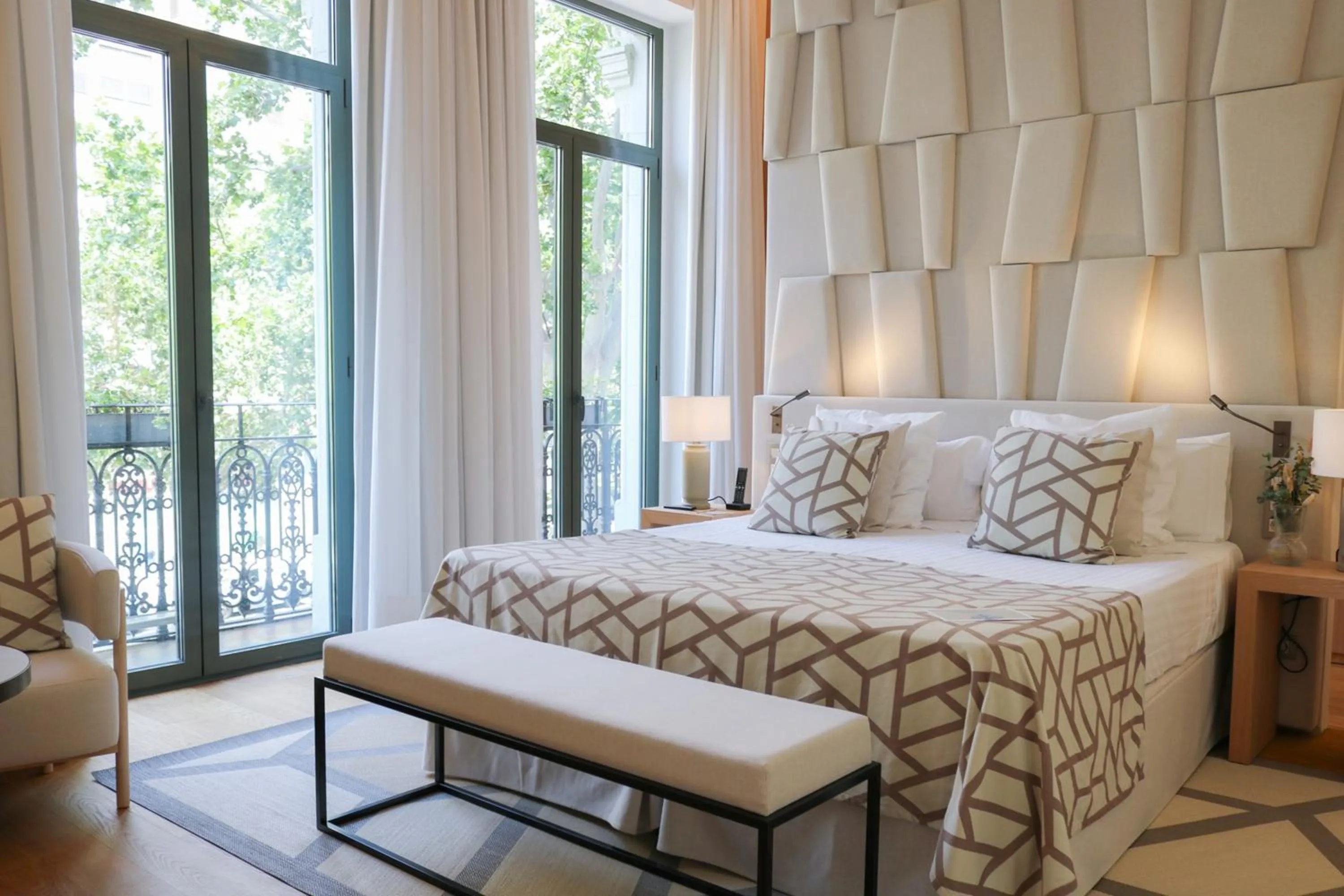 Bed in Hospes Palau de La Mar, Valencia, a Member of Design Hotels