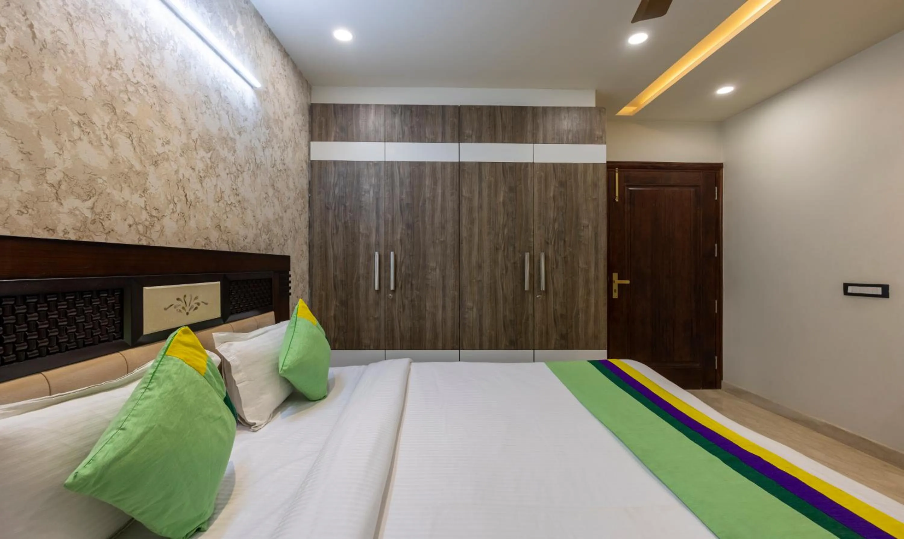 Bedroom, Bed in Treebo MVM Residency