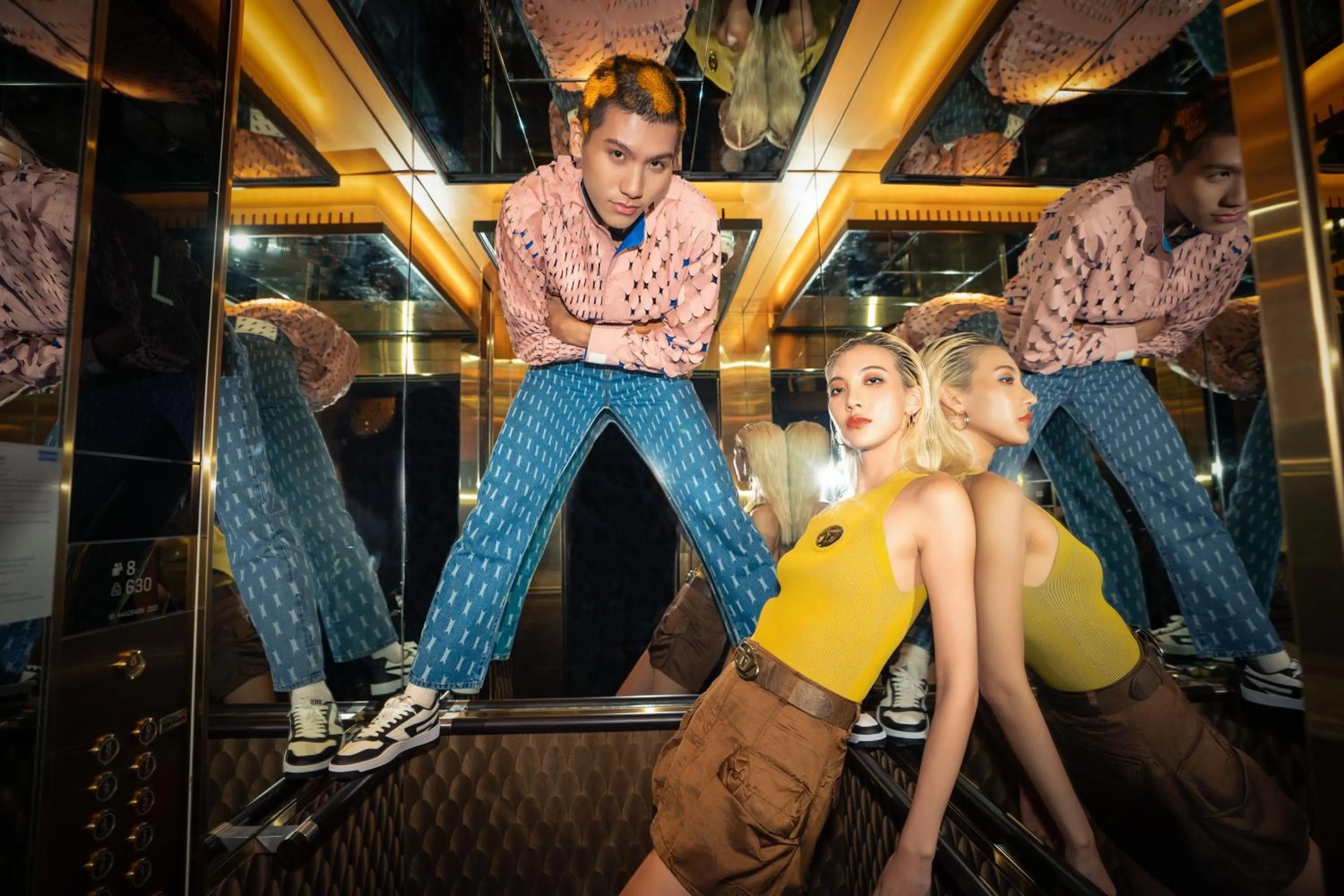 group of guests in Public House Bangkok, a Member of Design Hotels