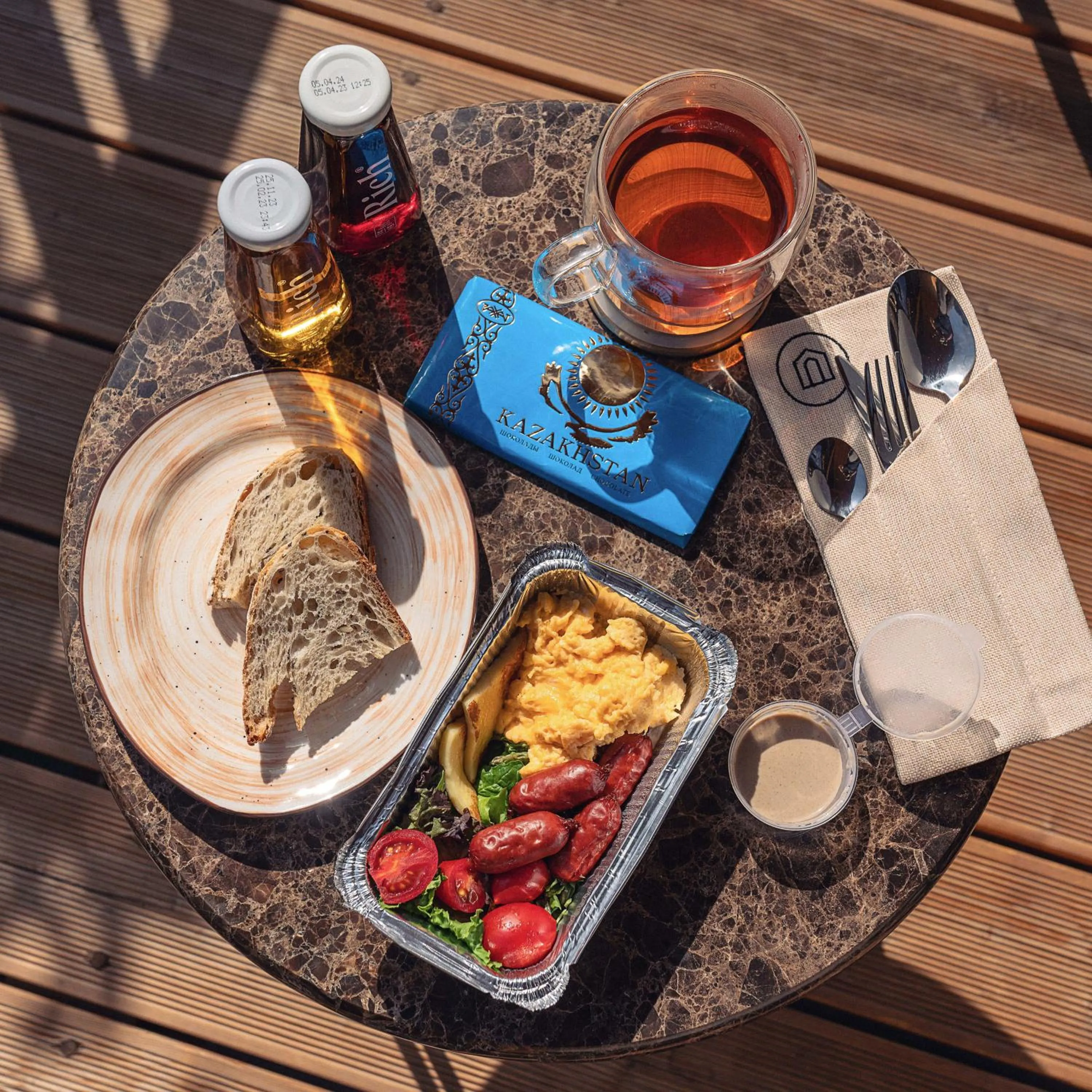 Breakfast in Qazaq Auyl Eco Hotel