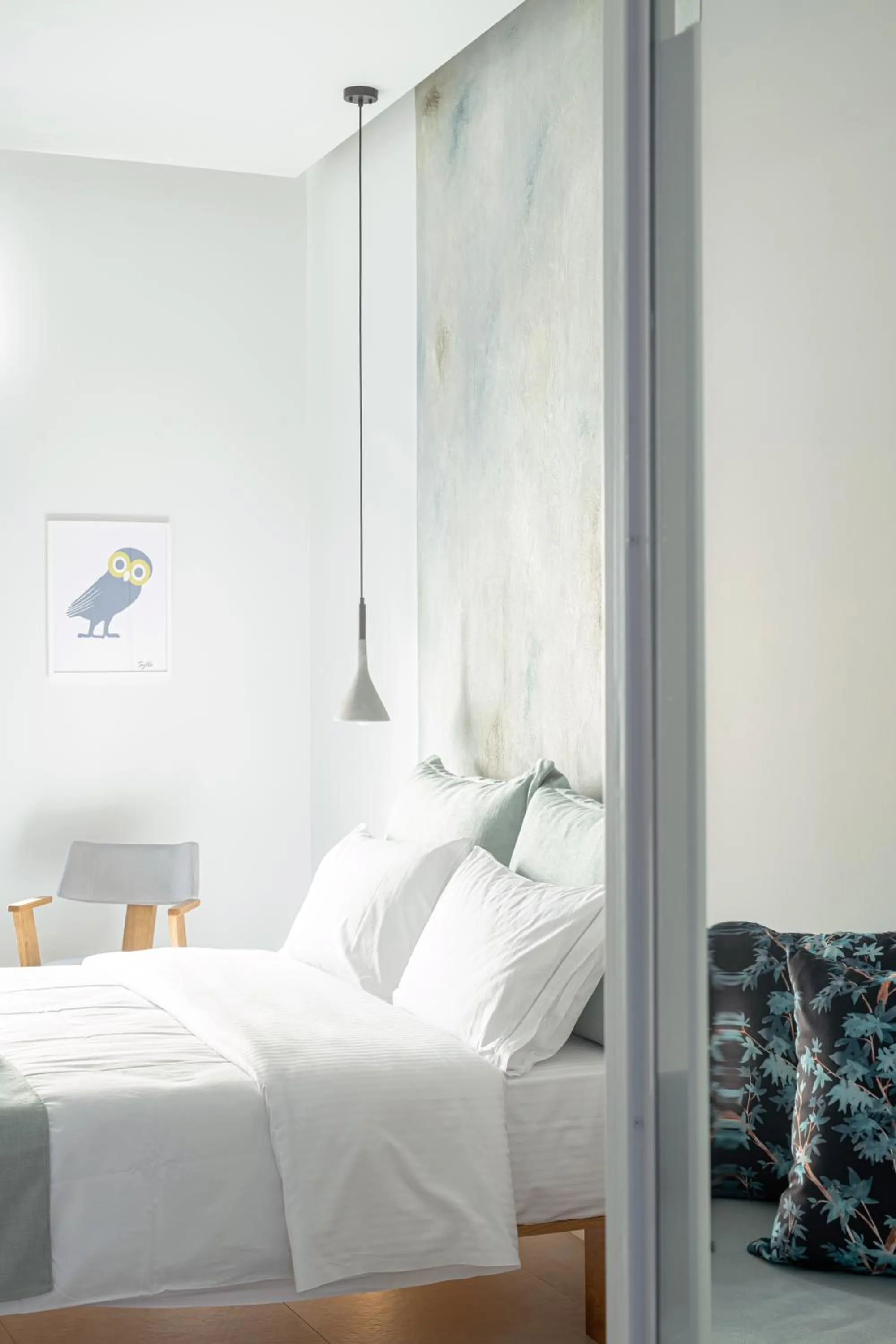 Bed in Ciel Suites Athens