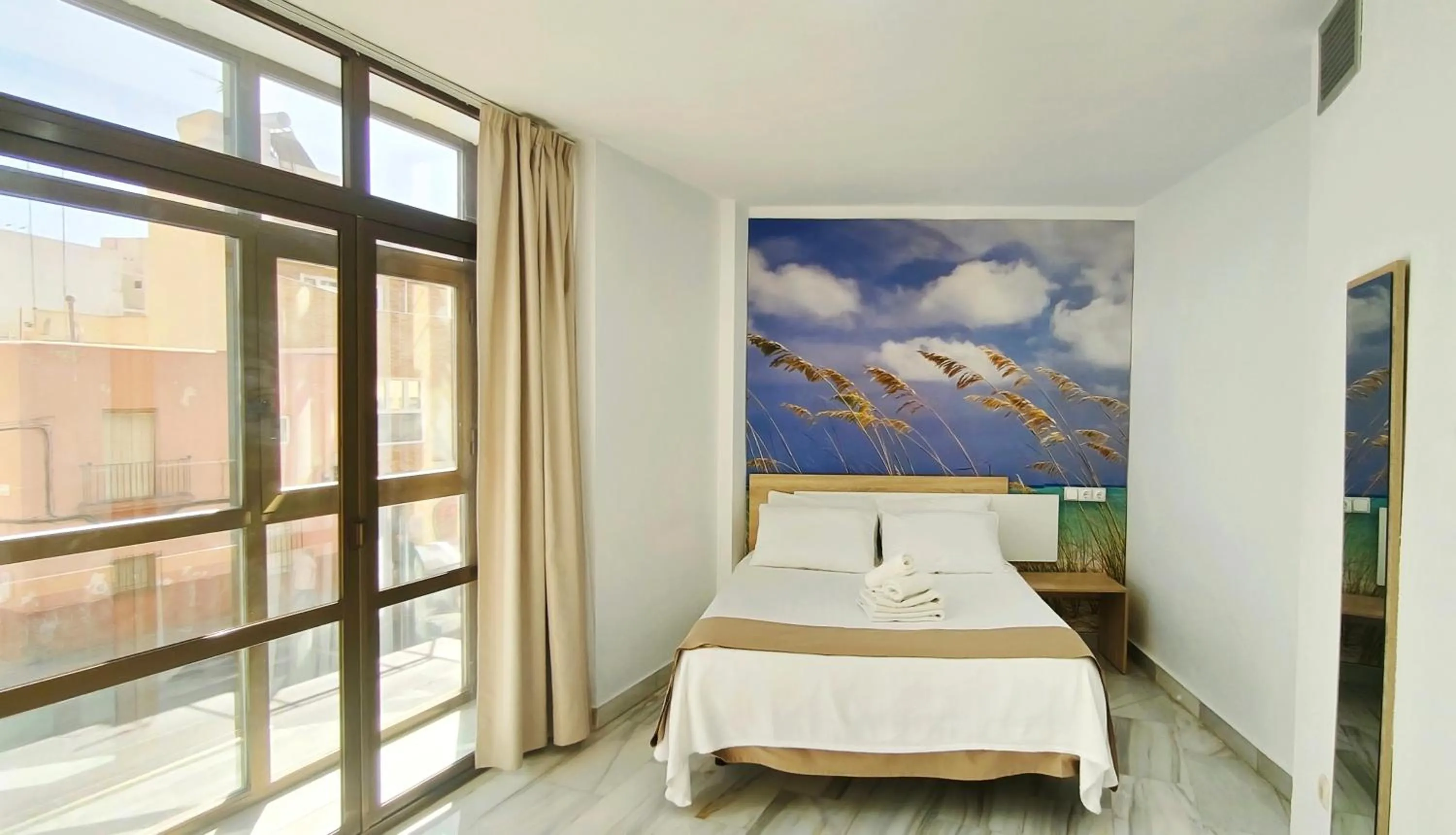 Bedroom, Bed in Hotel Sol Almería