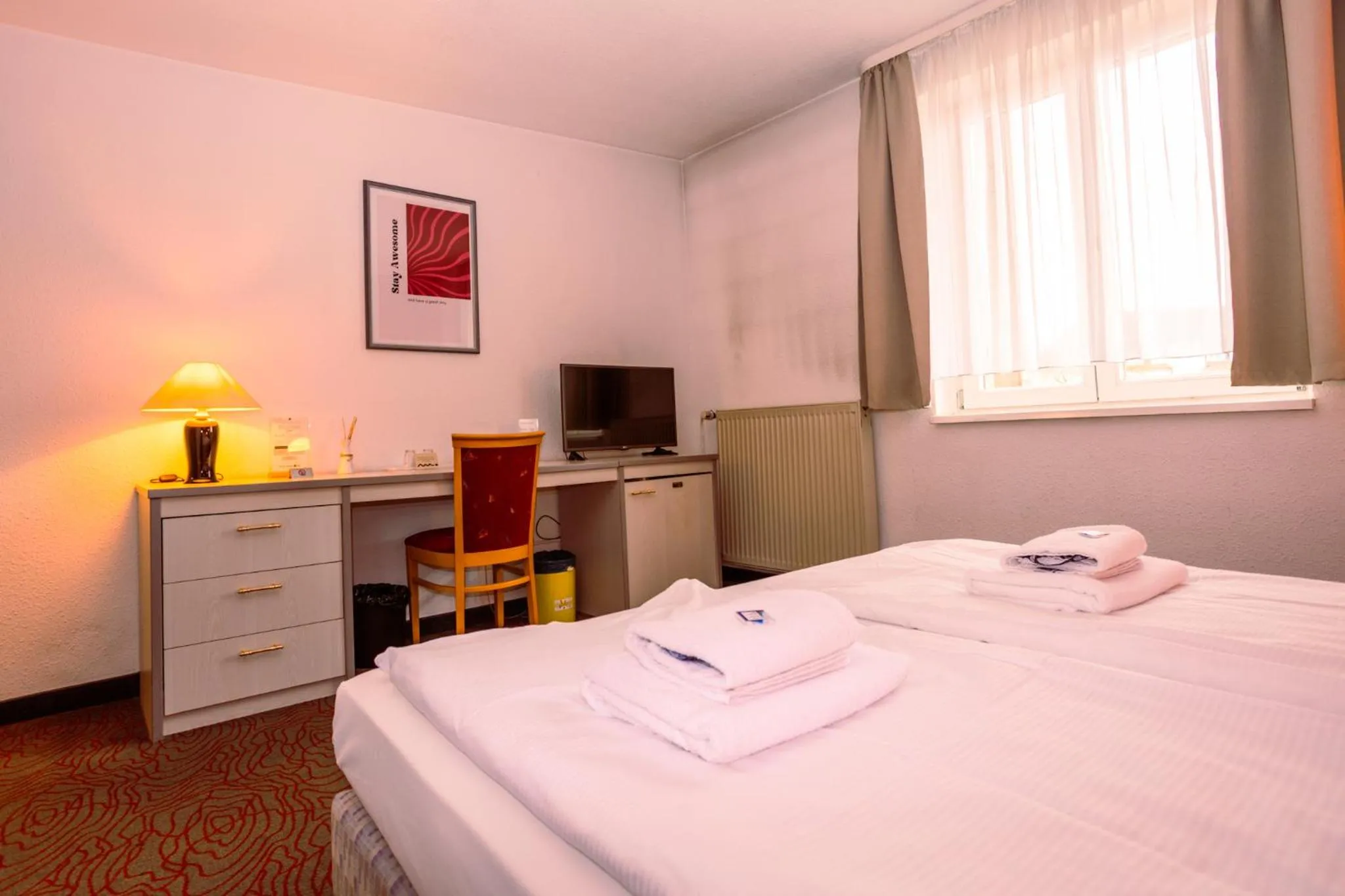 Bed in Hessenland Hotel Kassel Innenstadt by Stay Awesome