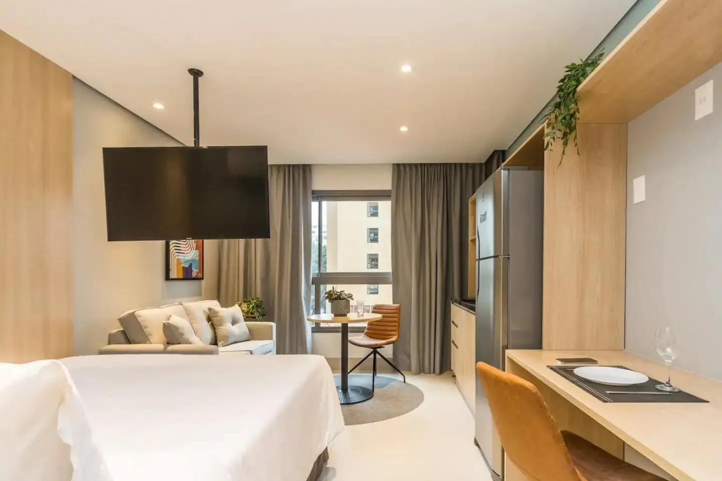 Bed in Cozzy Suites Paraíso Hotel