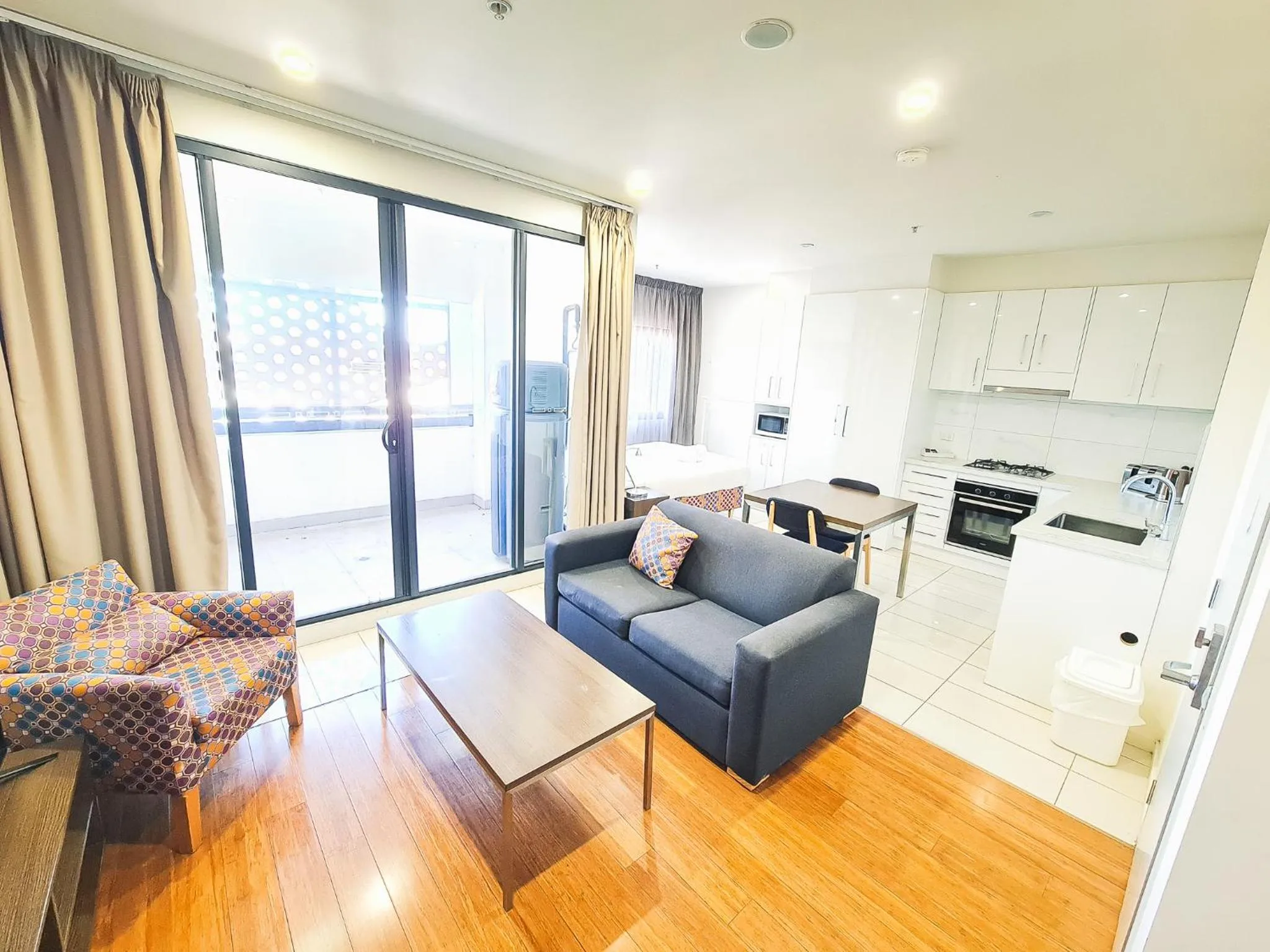 Living room in Exodus Dandenong Apartment Hotel