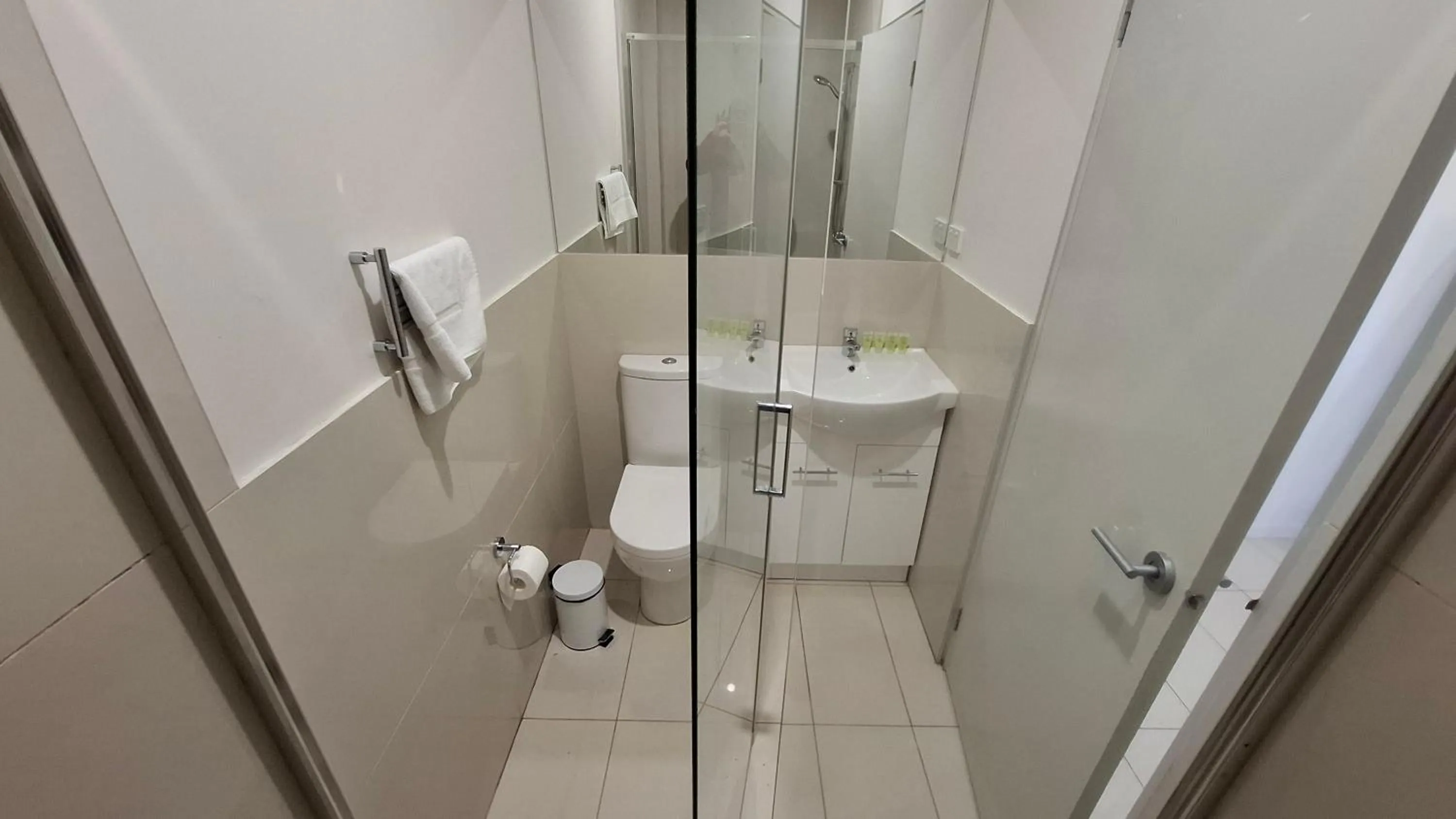 Shower in Exodus Dandenong Apartment Hotel