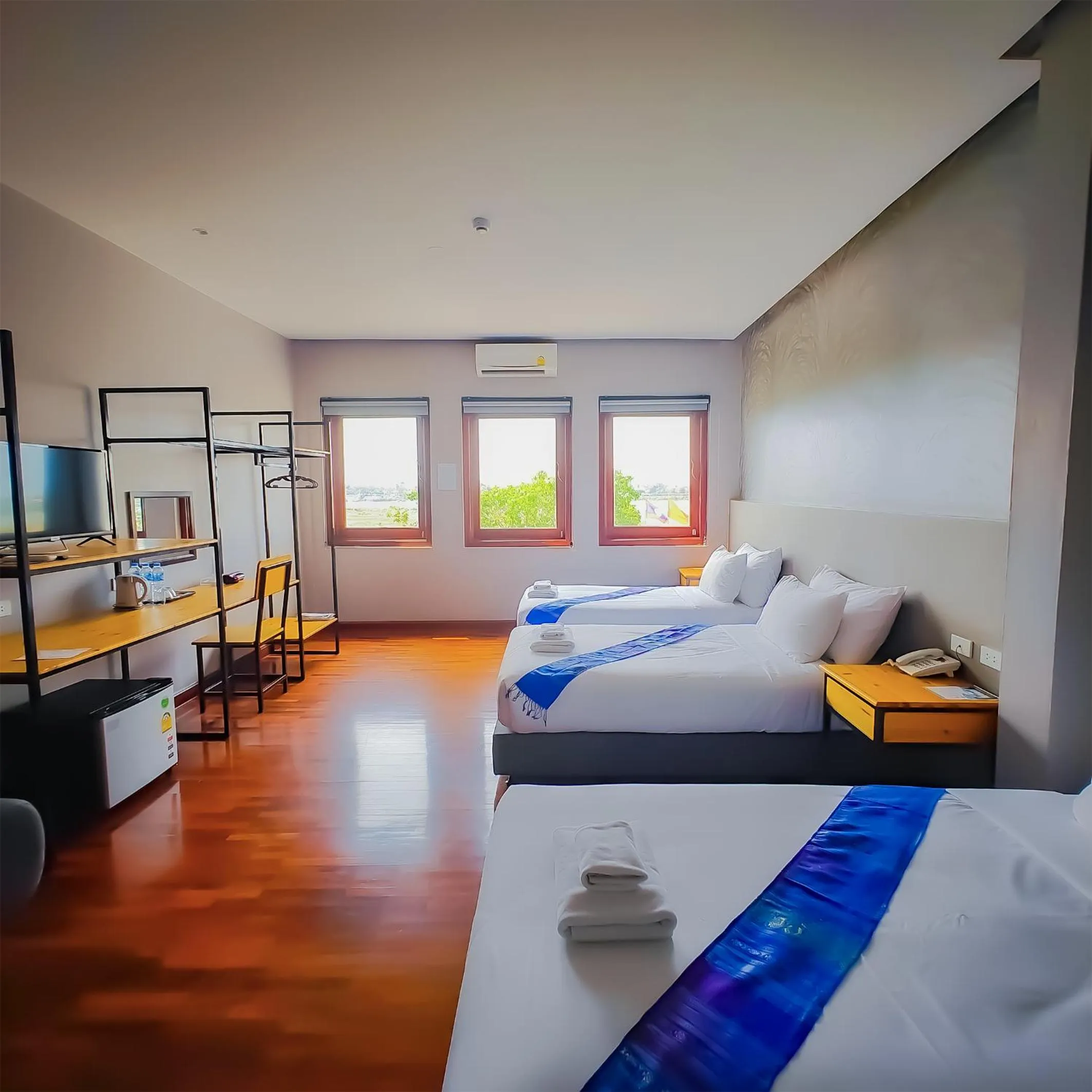 Bed in The Riva Vientiane Hotel