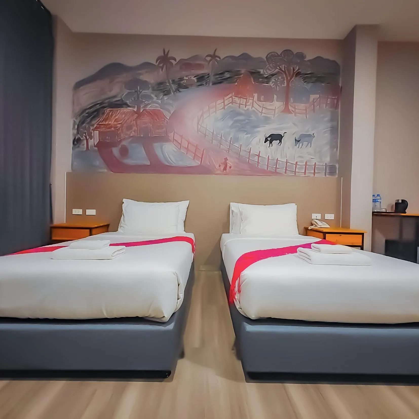 Bed in The Riva Vientiane Hotel