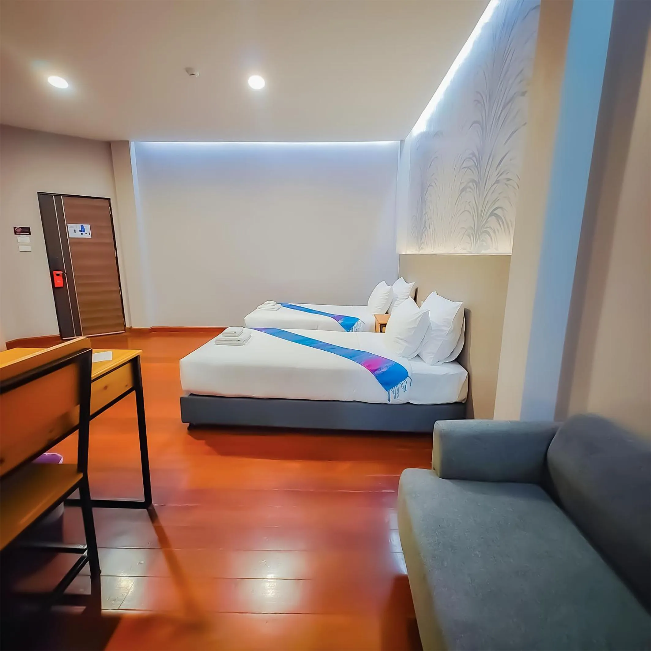 Bed in The Riva Vientiane Hotel