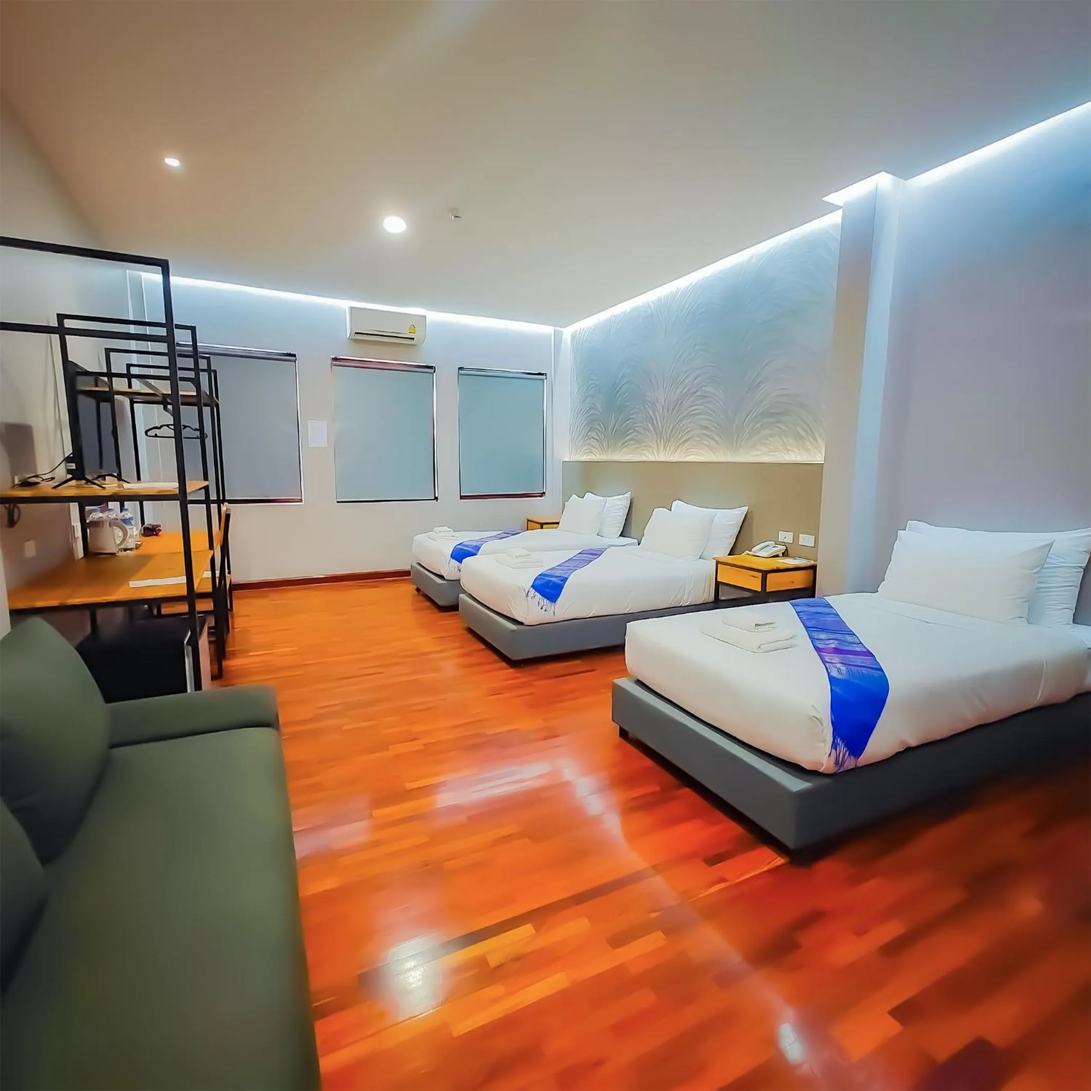 Bed in The Riva Vientiane Hotel