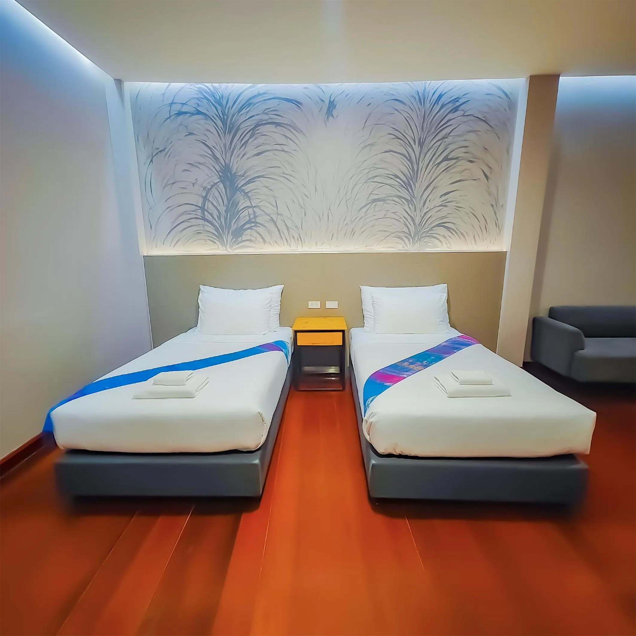 Bed in The Riva Vientiane Hotel