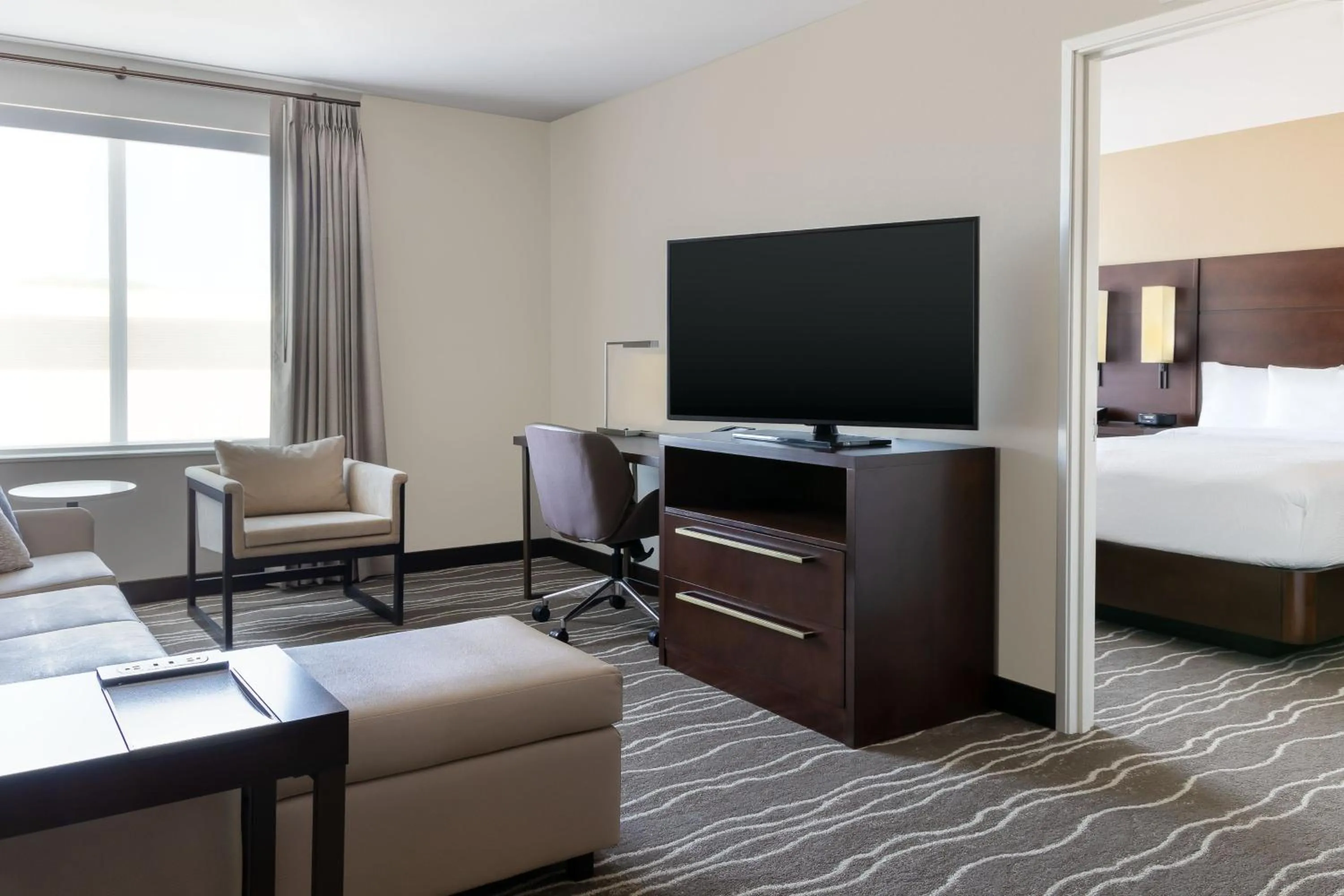 Living room, Bed in Residence Inn by Marriott Anaheim Brea
