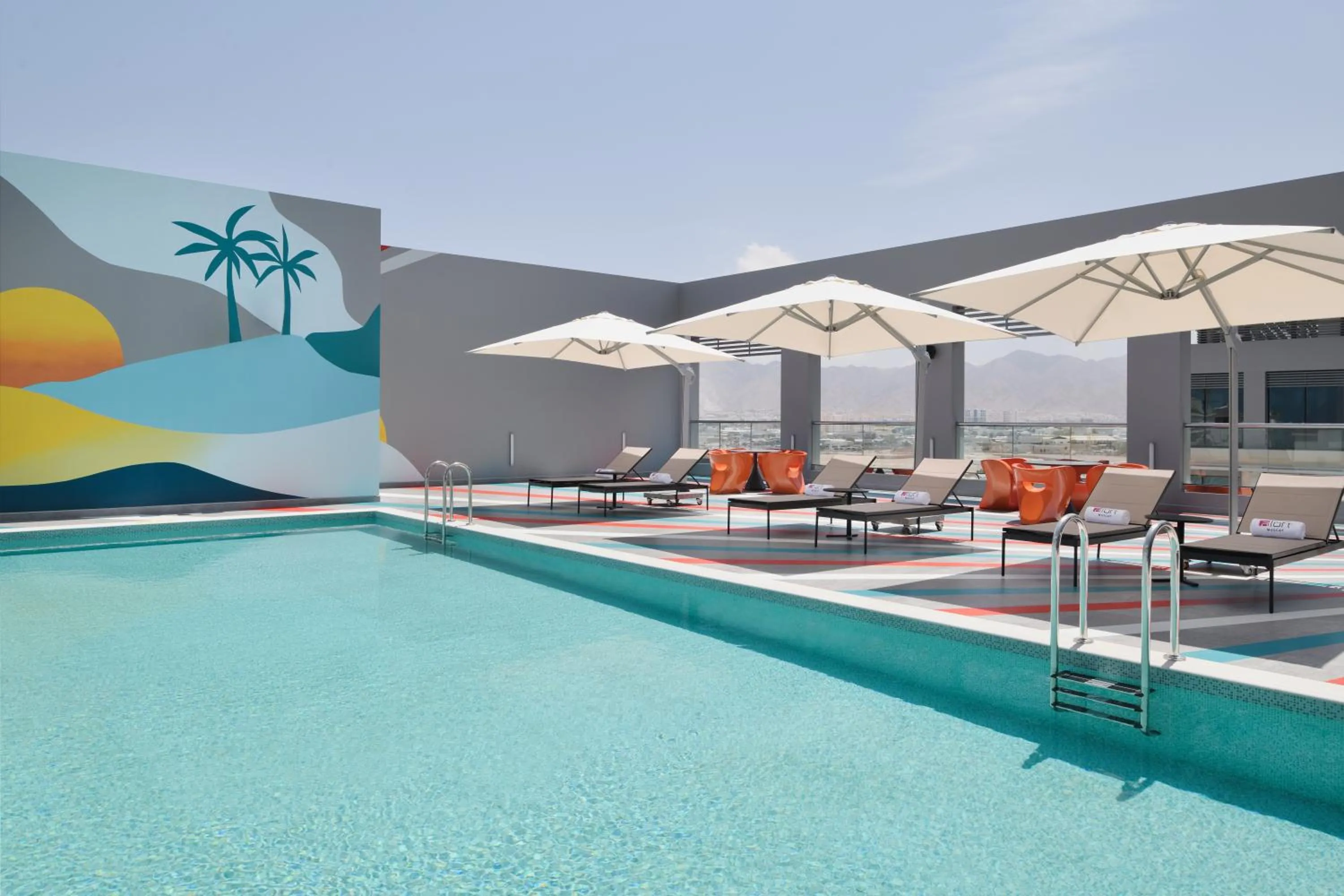 Swimming pool in Aloft Muscat
