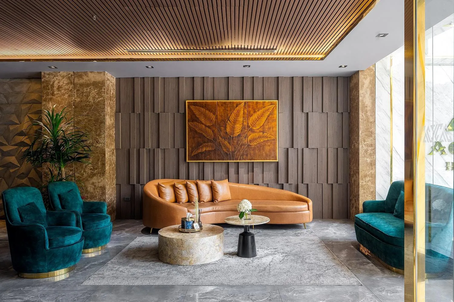 Lobby or reception in Acnos Hotel