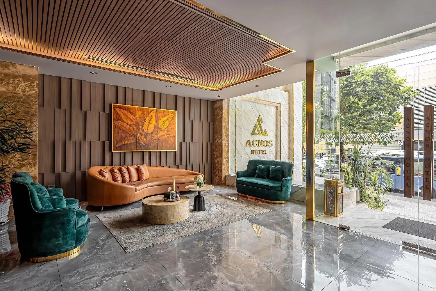 Lobby or reception in Acnos Hotel