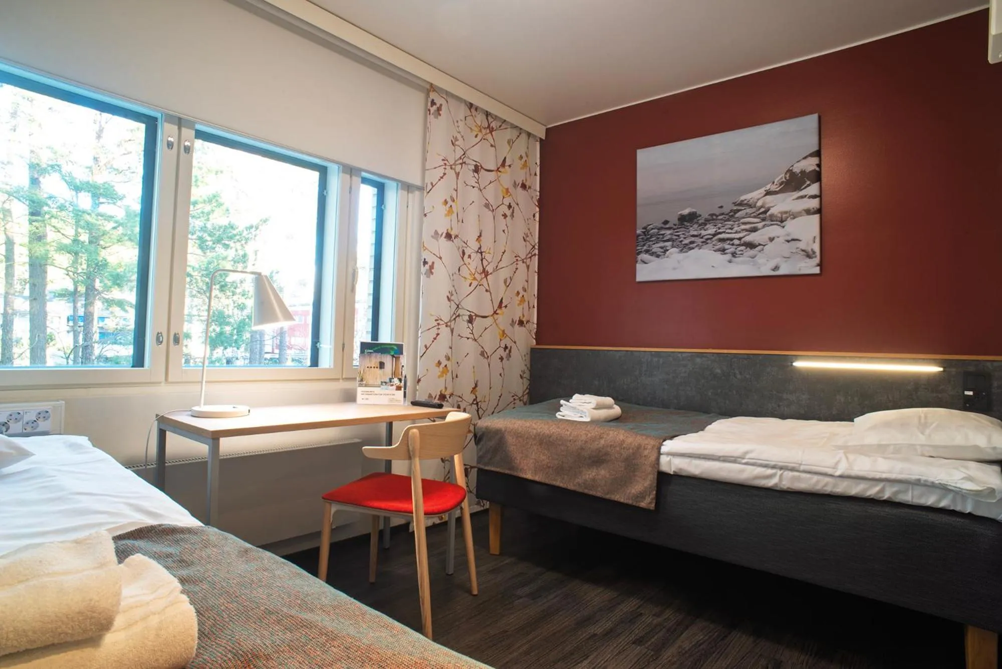 Bed in Hotel Linnasmäki