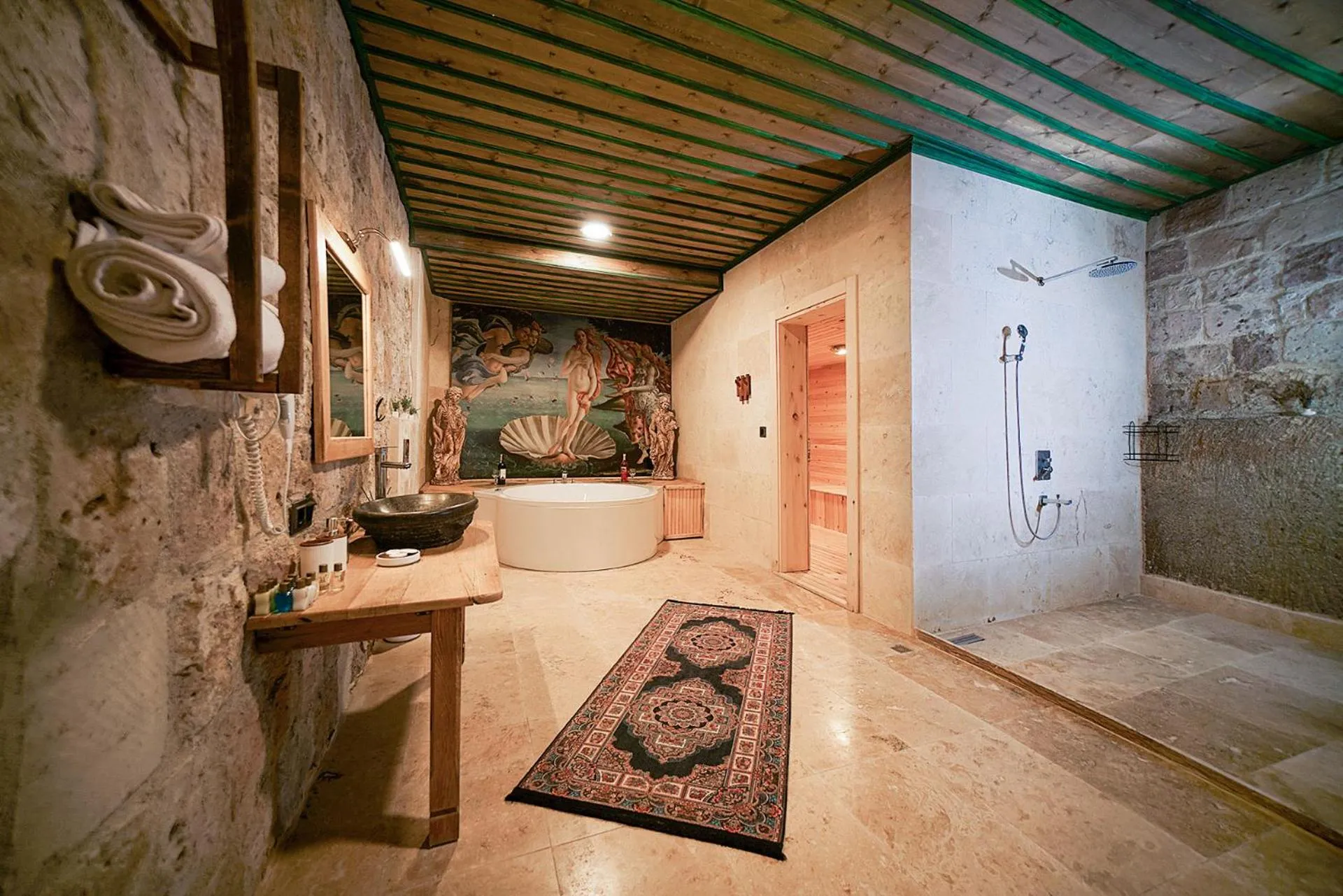 Shower in Serene Premium Stone House