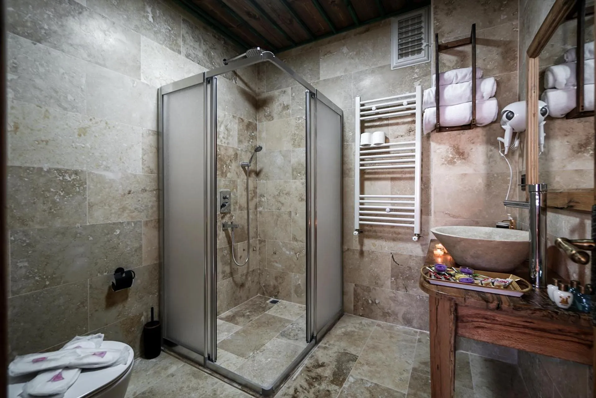 Shower in Serene Premium Stone House