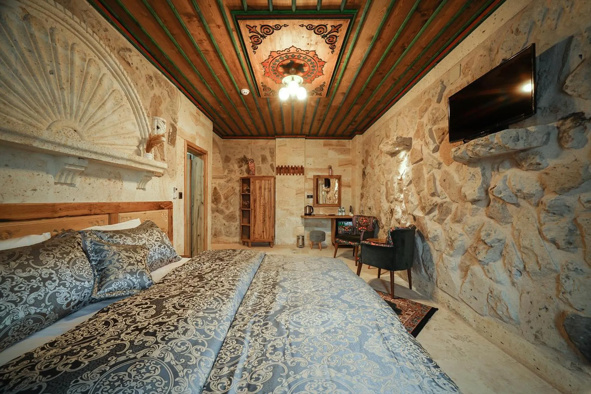 Bed in Serene Premium Stone House