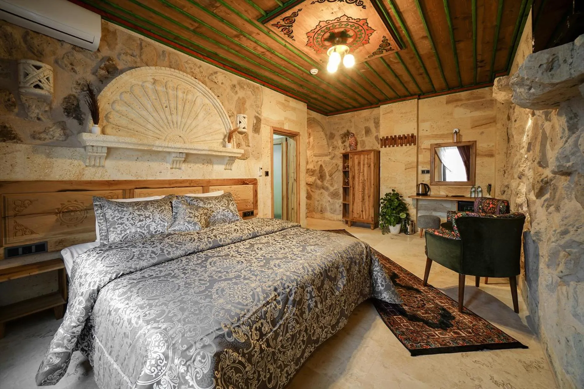 Bed in Serene Premium Stone House