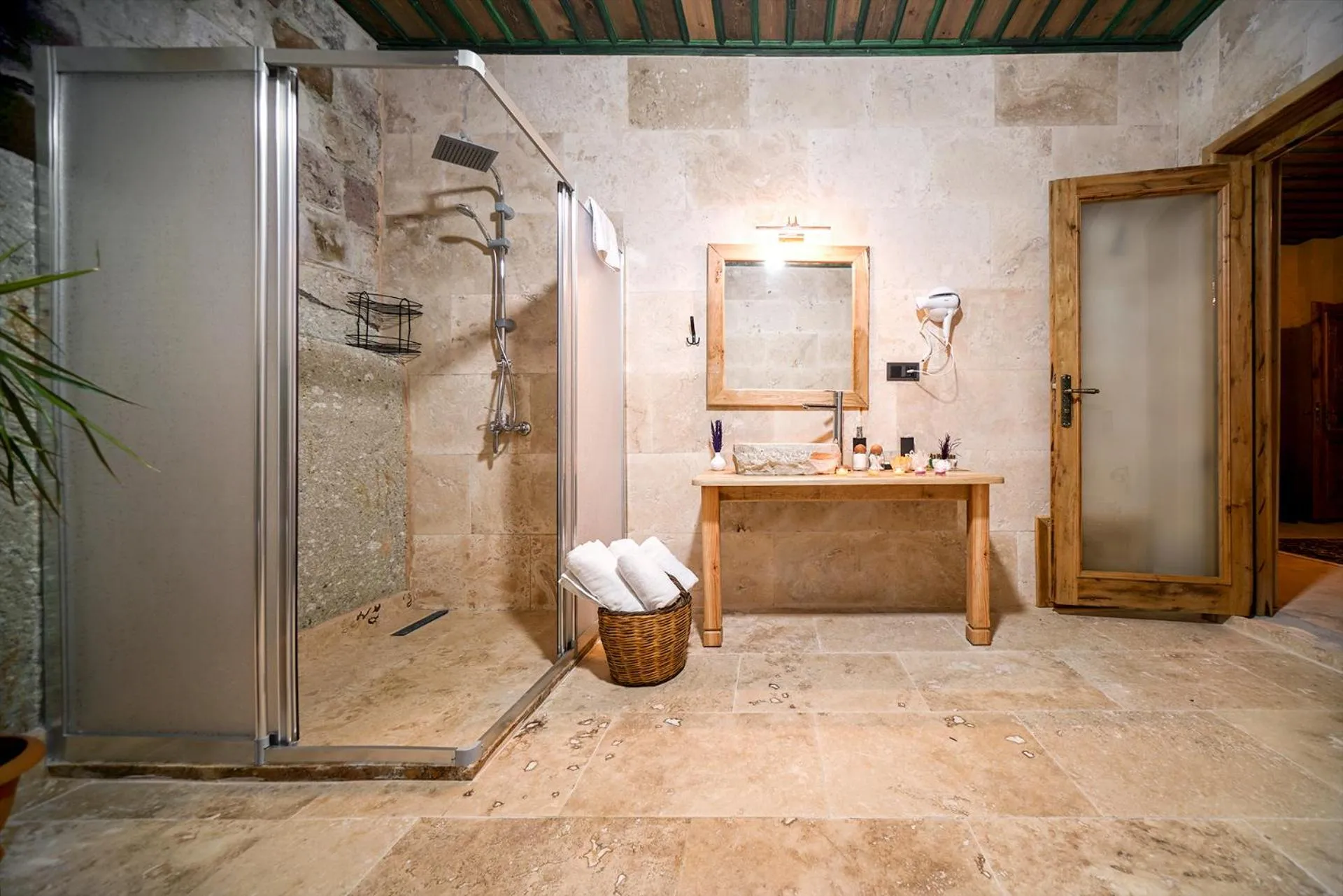 Shower in Serene Premium Stone House