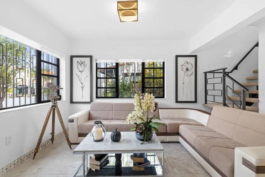 Living room in Little Havana Retreat - Newly remodeled Villa by Loan Depot Stadium!