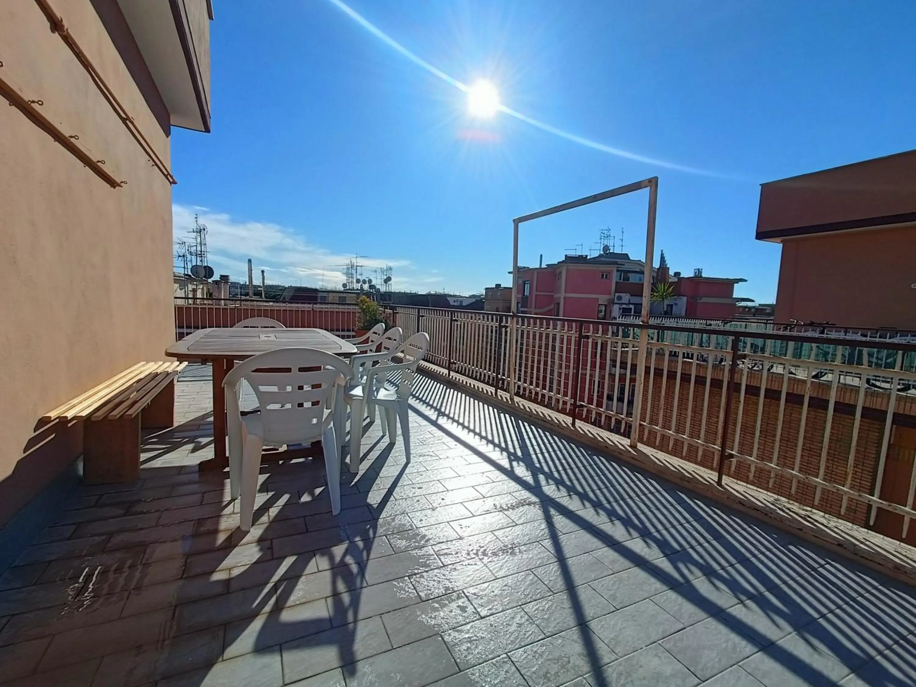 Balcony/Terrace in Avellini - Delightful and Spacious Apartment with terrace - near Metro A Cornelia