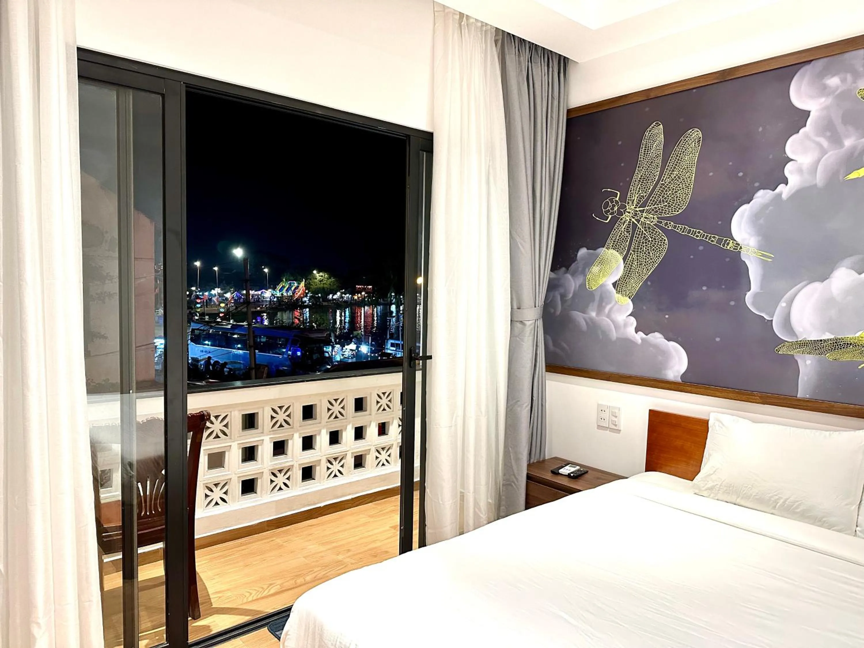 View (from property/room), Bed in The Present River Villa Hoi An