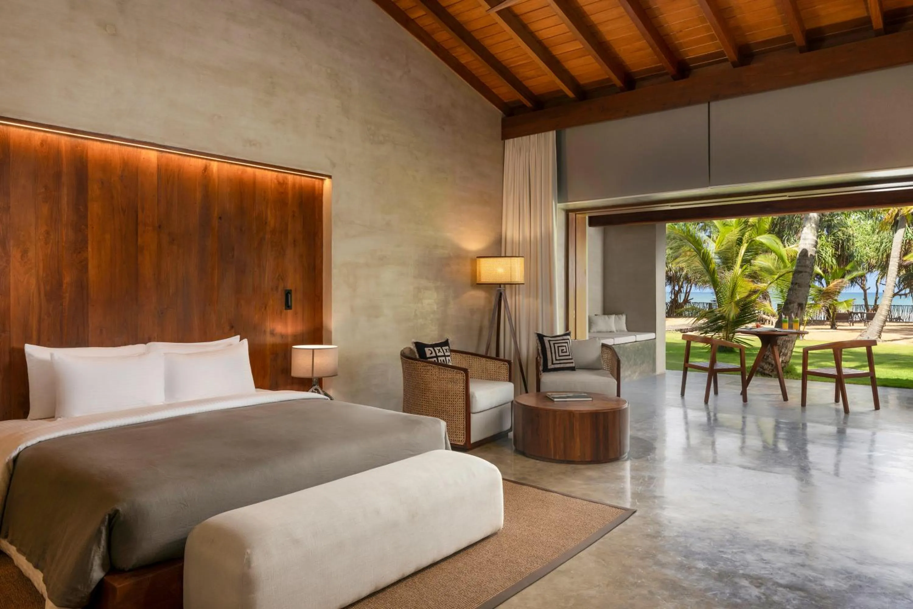 Balcony/Terrace, Bed in Villa Thamburu, Bentota