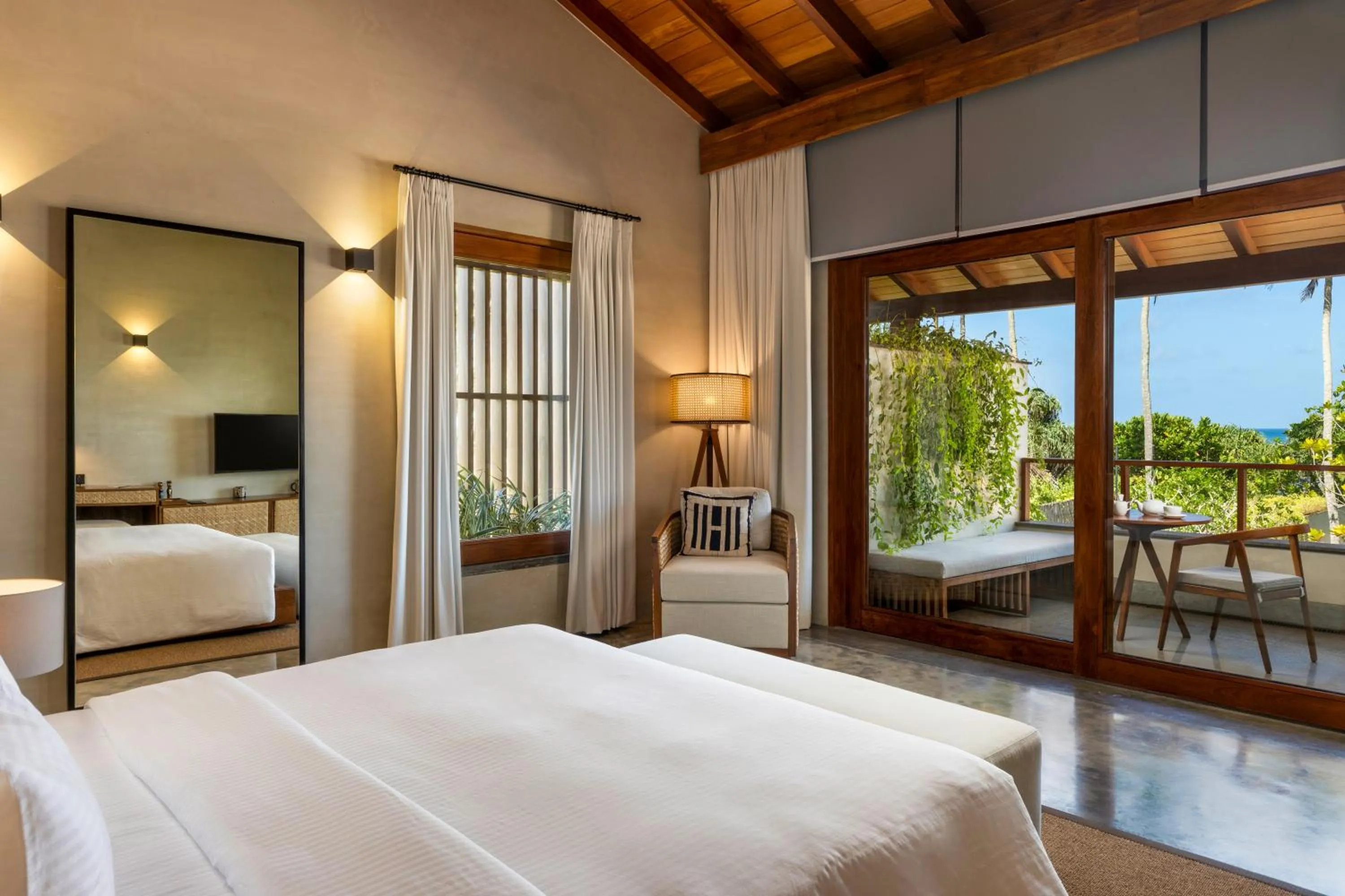 Bed in Villa Thamburu, Bentota