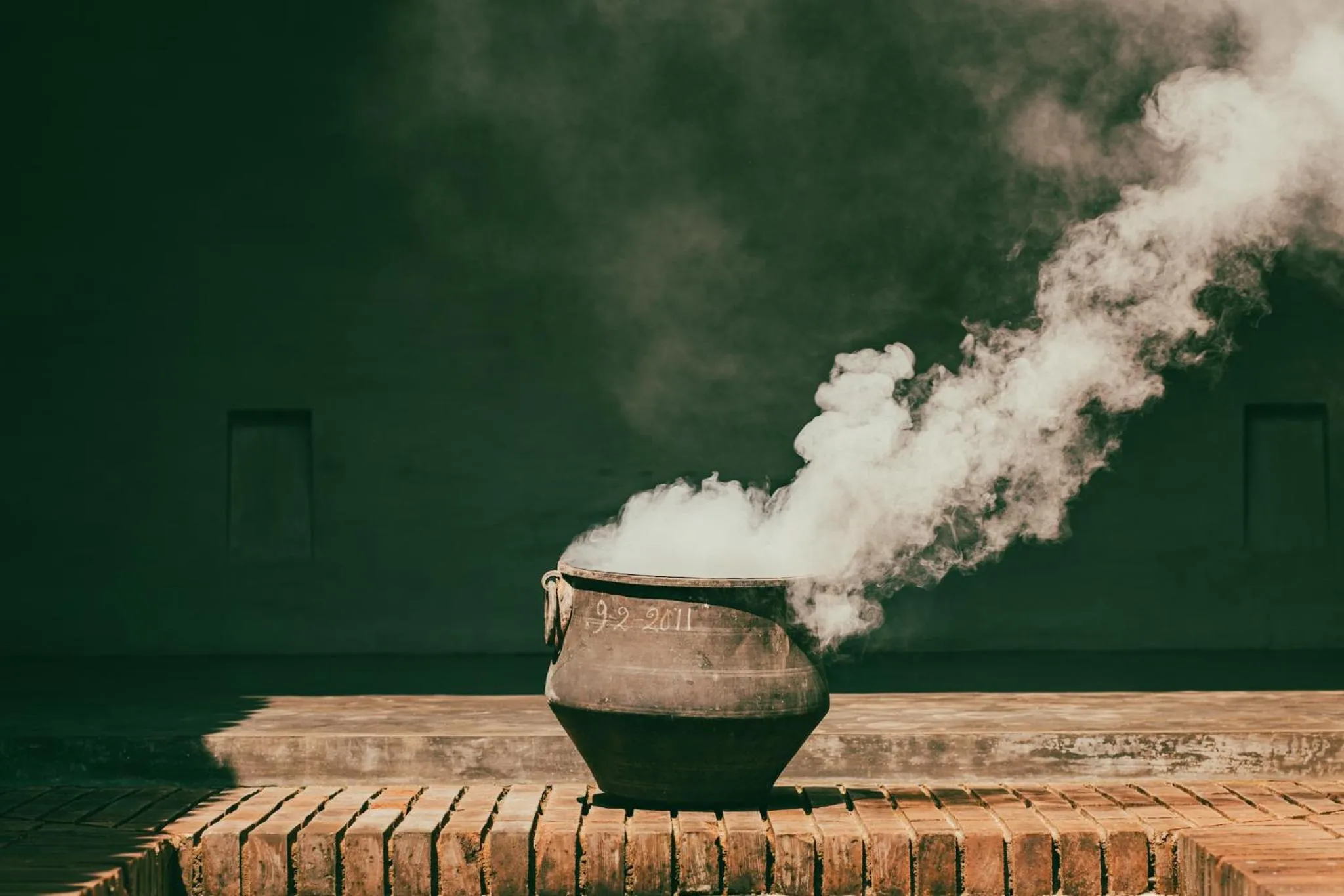 Inner courtyard view in Villa Thamburu, Bentota