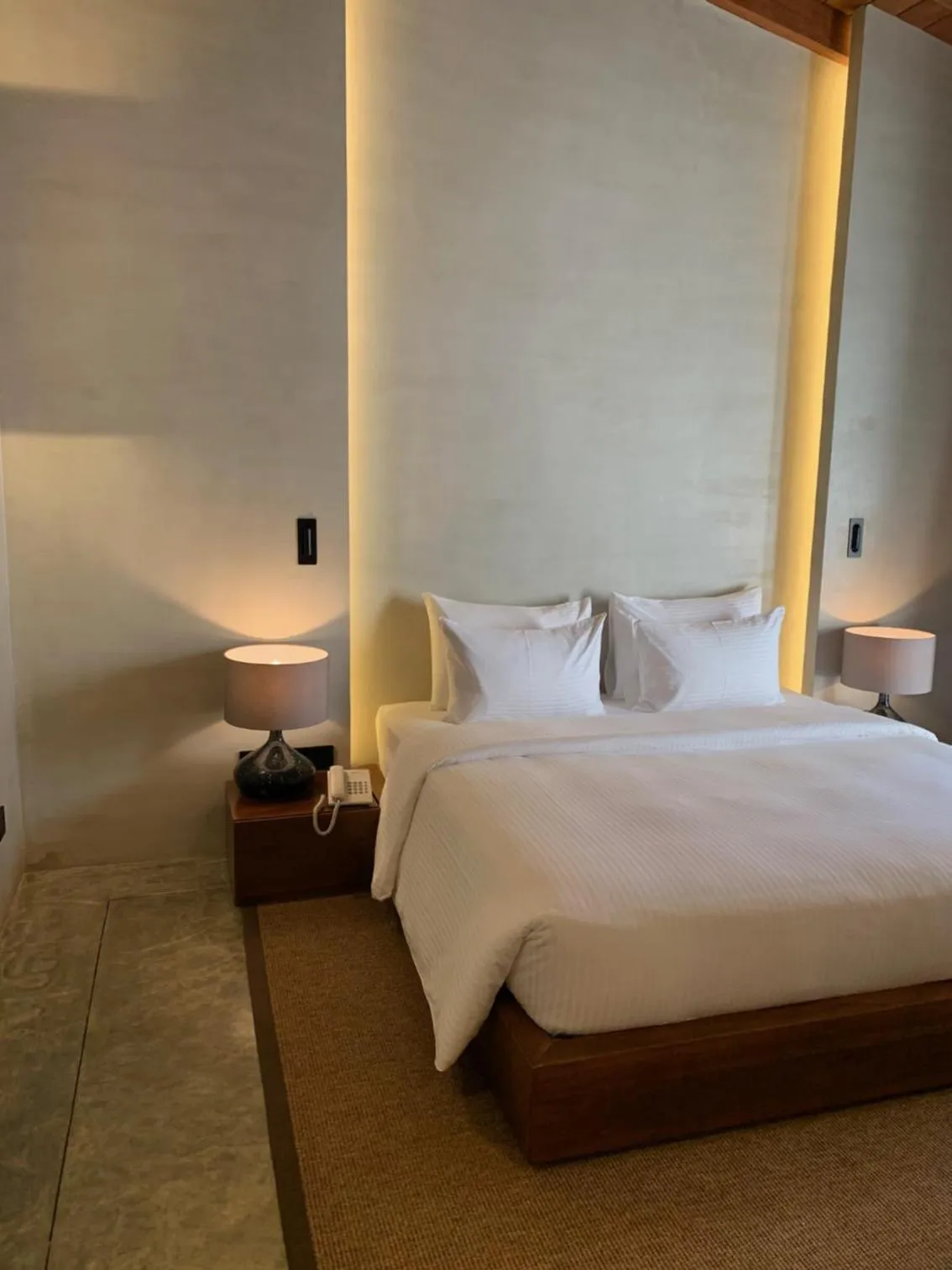 Bed in Villa Thamburu, Bentota