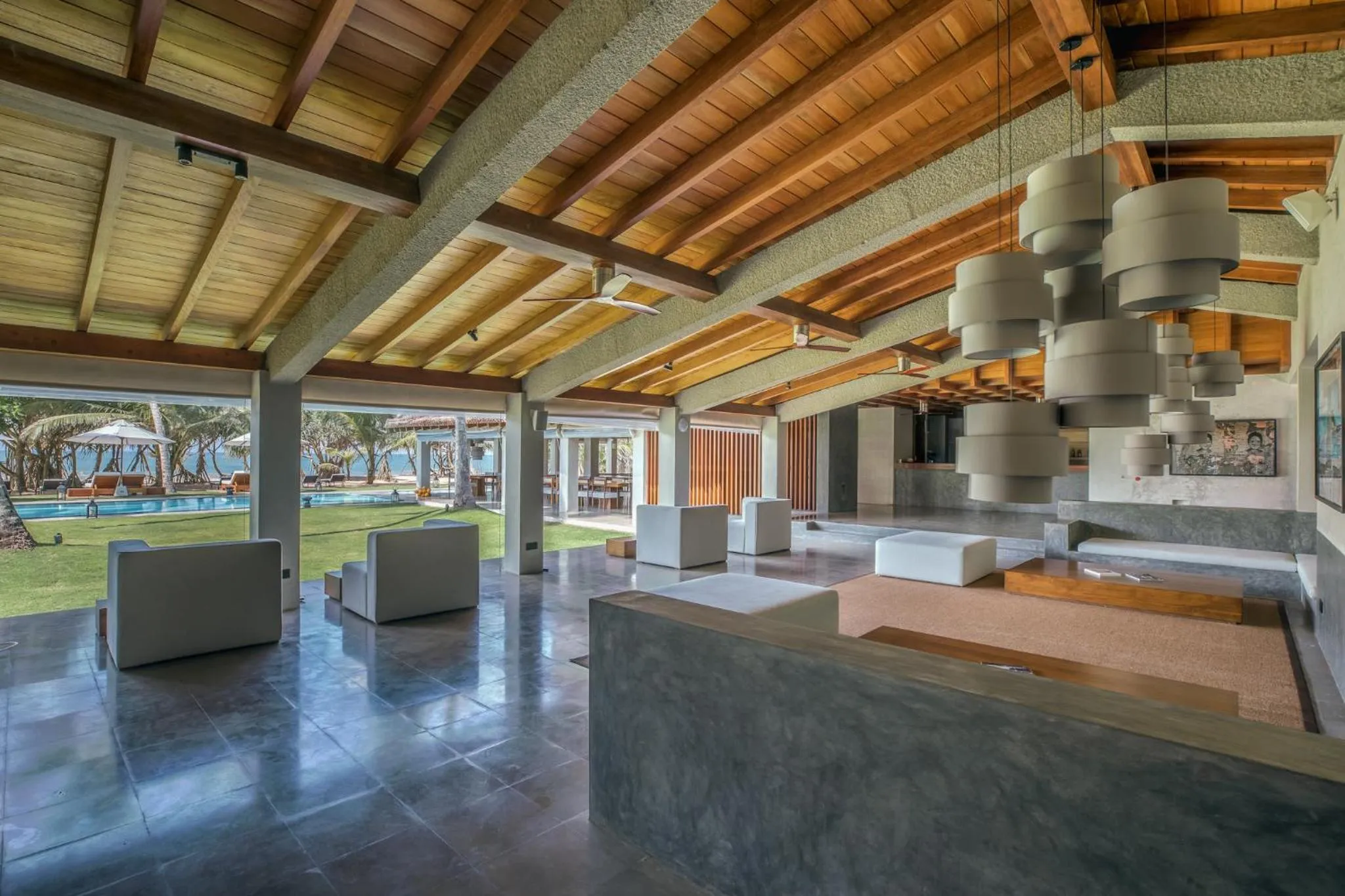 Living room in Villa Thamburu, Bentota