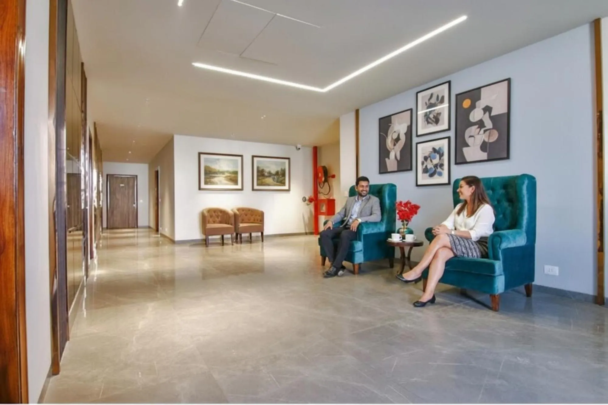 Seating area in FabHotel Prime K9 Grand