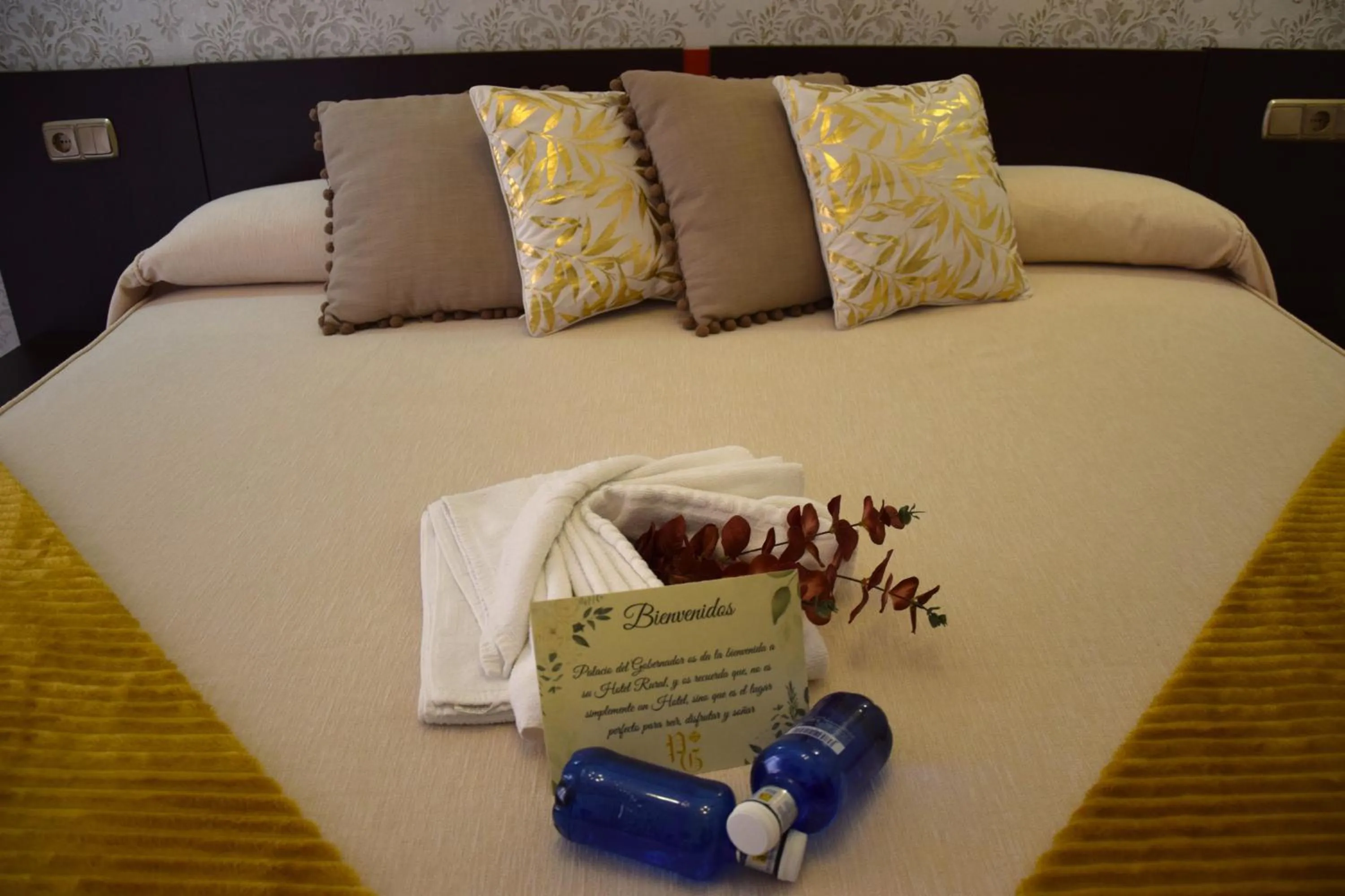 Decorative detail, Bed in Hospedium Palacio del Gobernador