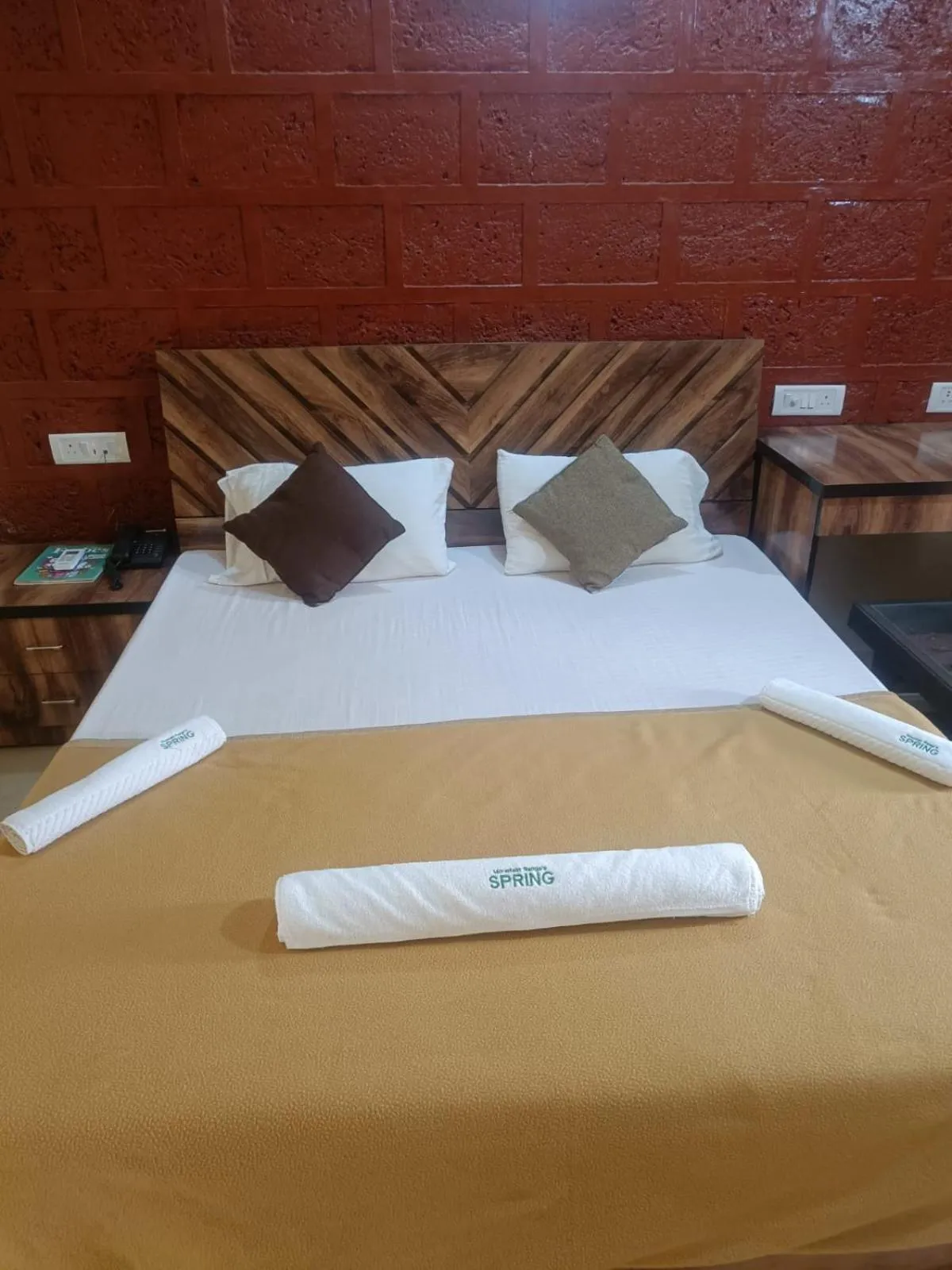 Bed in Spring Nature Stay