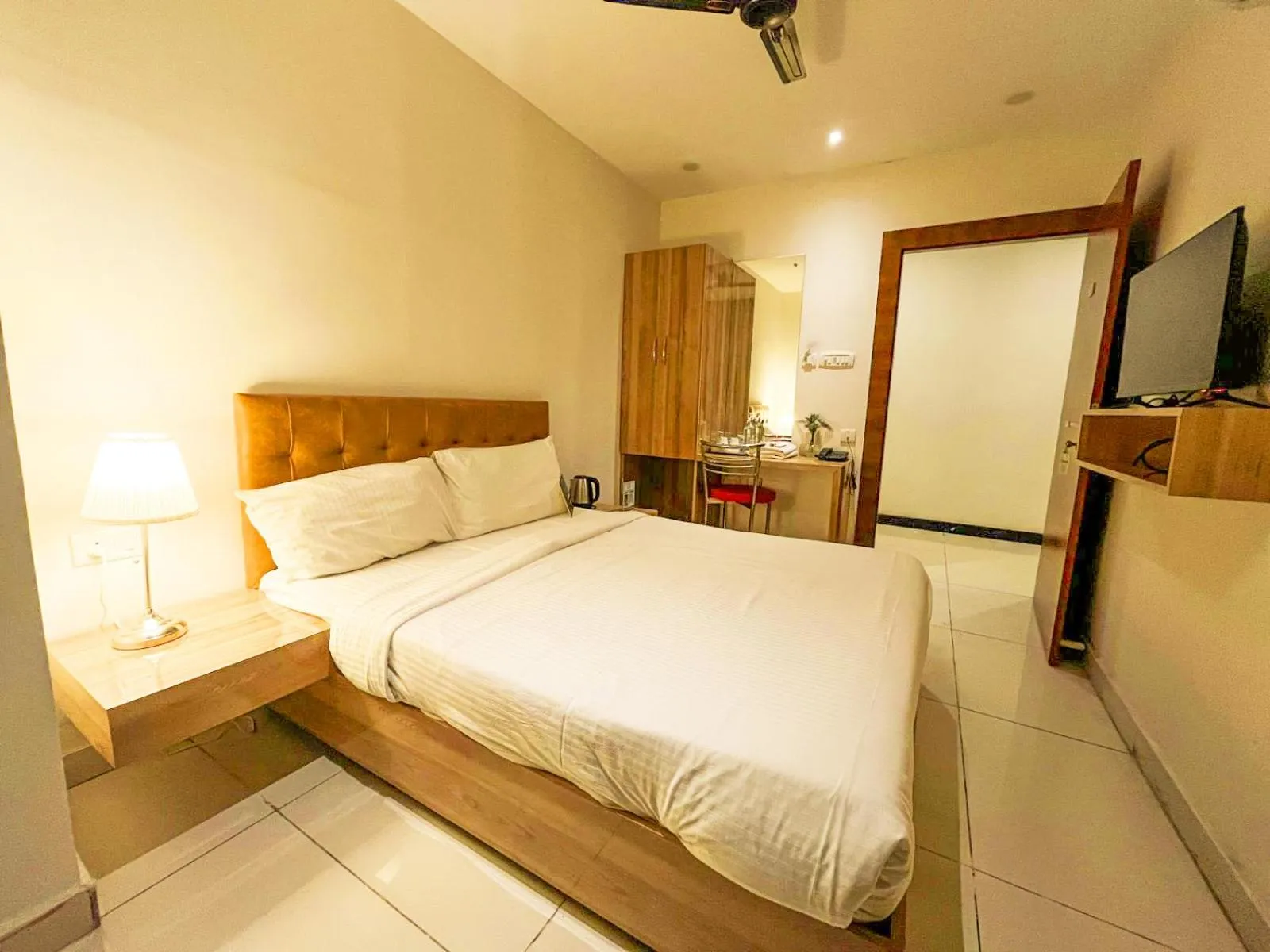 View (from property/room), Bed in Hotel Hibiscus Tree- Bachupally