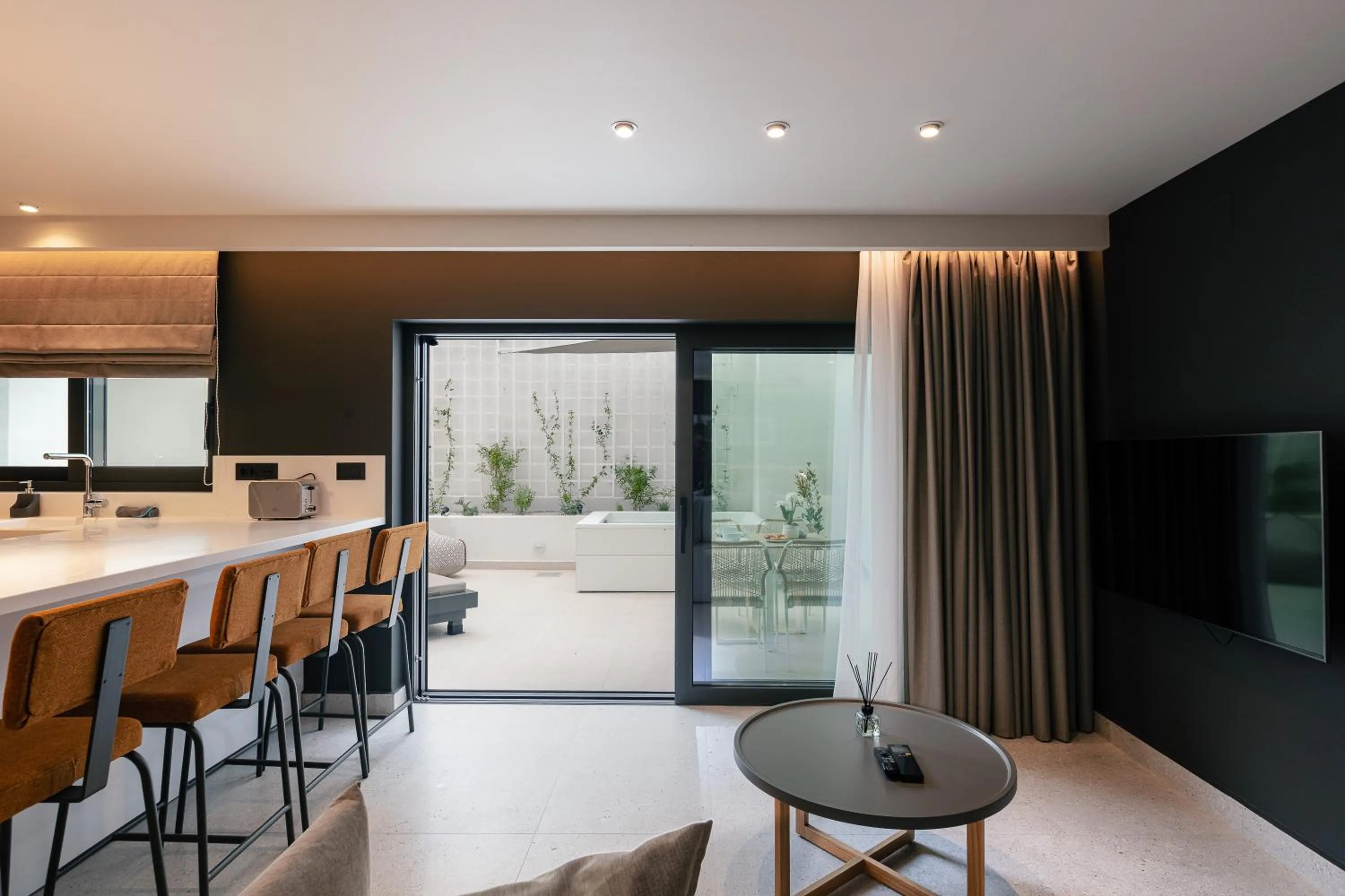 Living room in Porta Suites