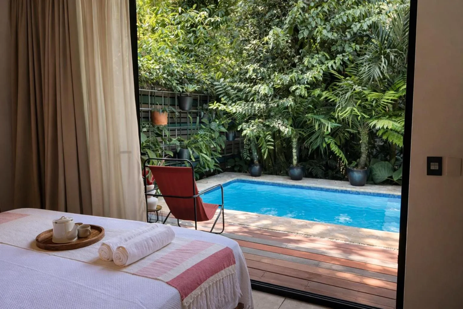 Pool view in Exōtico Beach Hotel