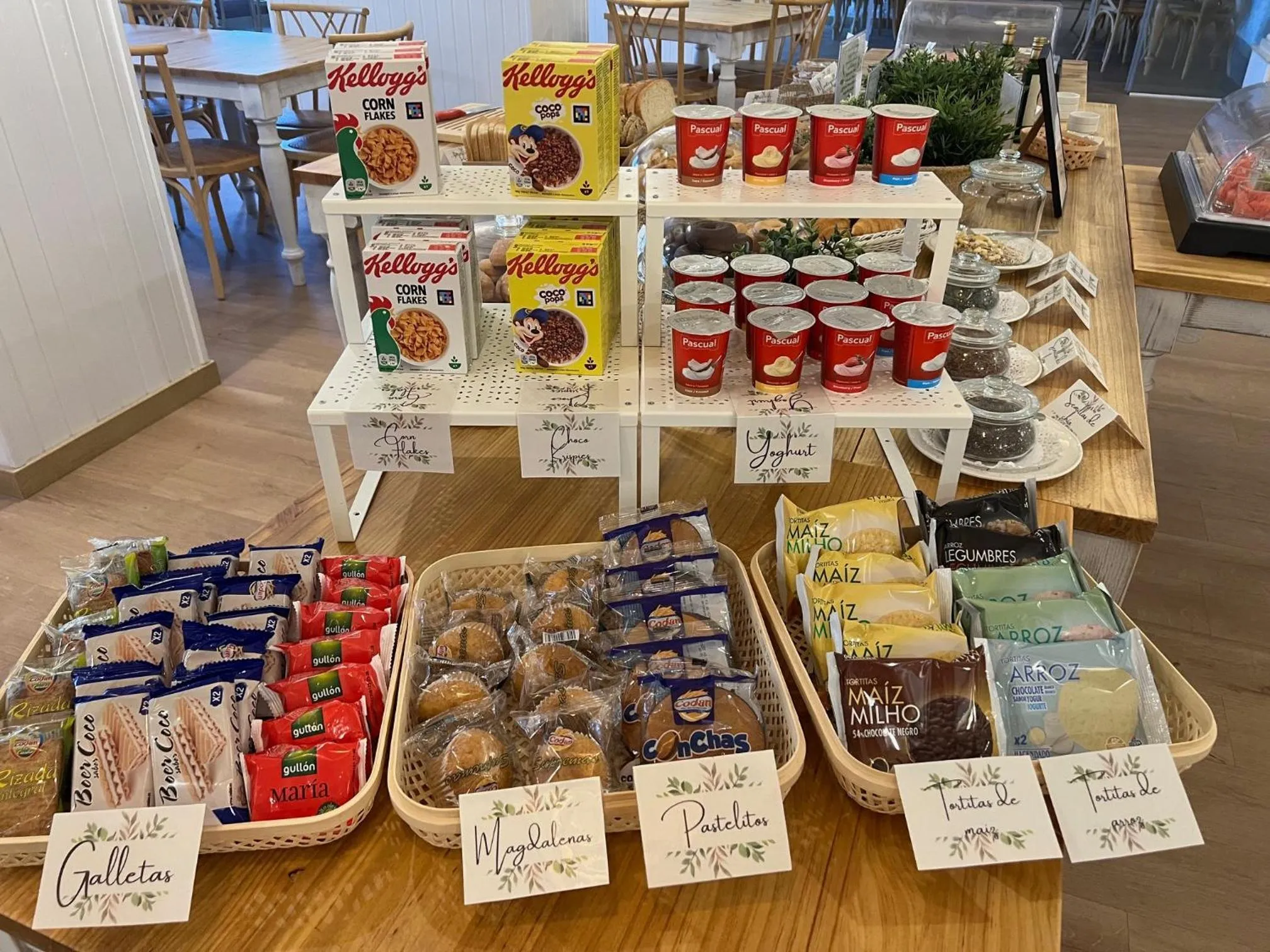 Continental breakfast in Hotel Villa Frigiliana