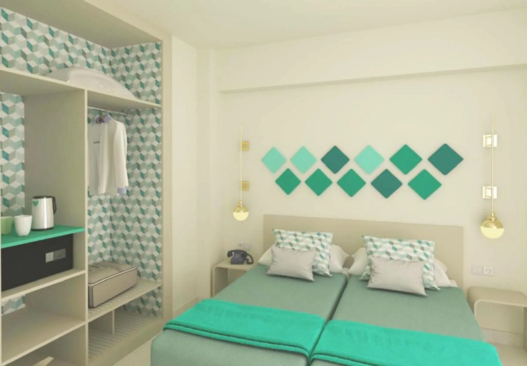 Photo of the whole room, Bed in Hotel Gala Placidia 3'''sup