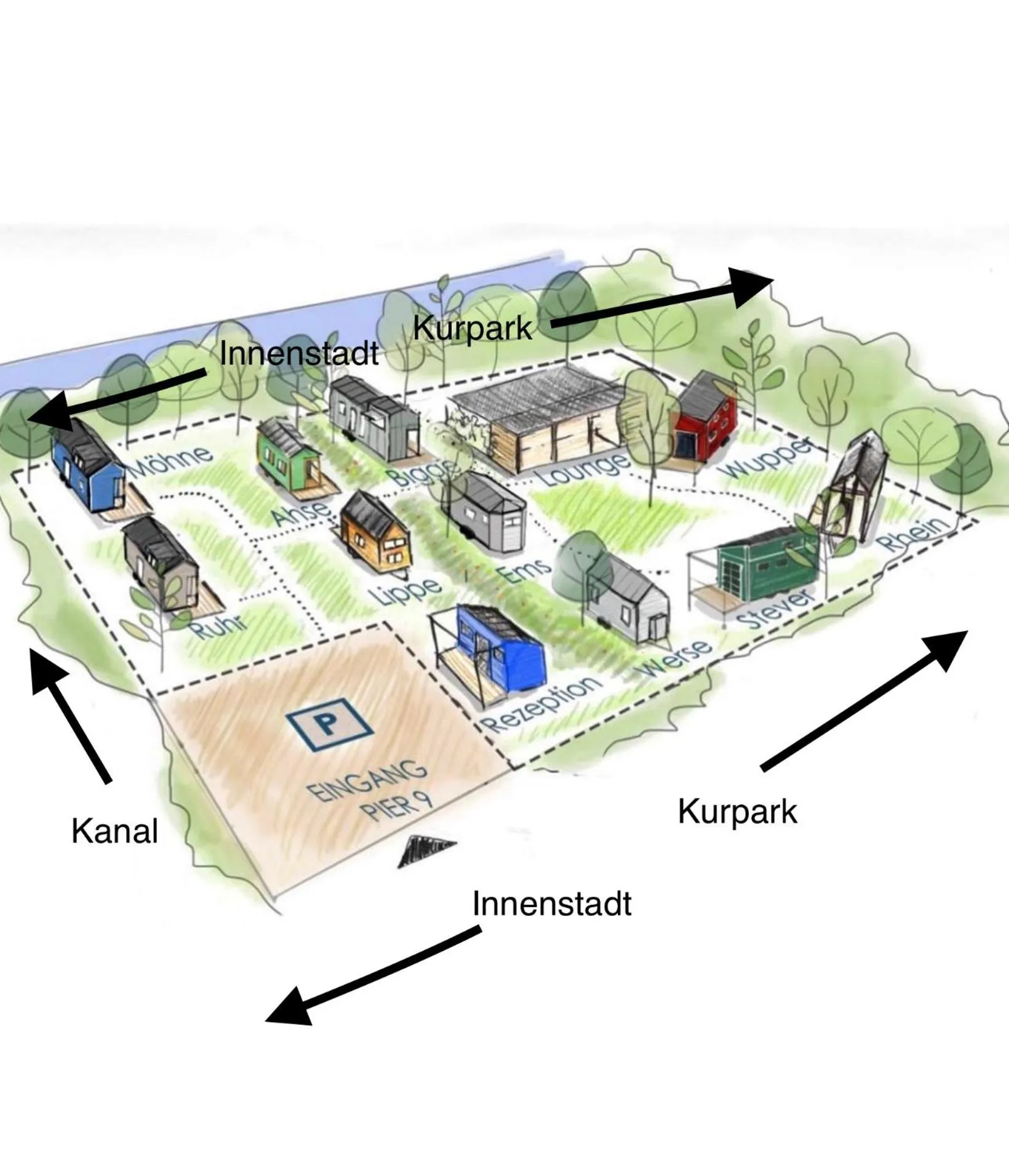 Tiny House Ruhr im PIER9 Tiny House Hotel