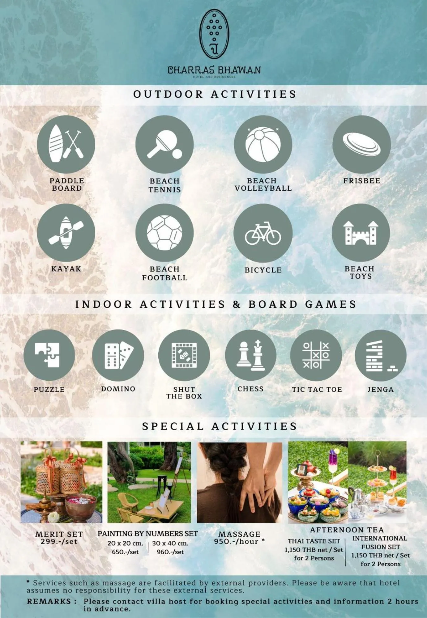 Activities in CHARRAS Bhawan Hotel and Residences