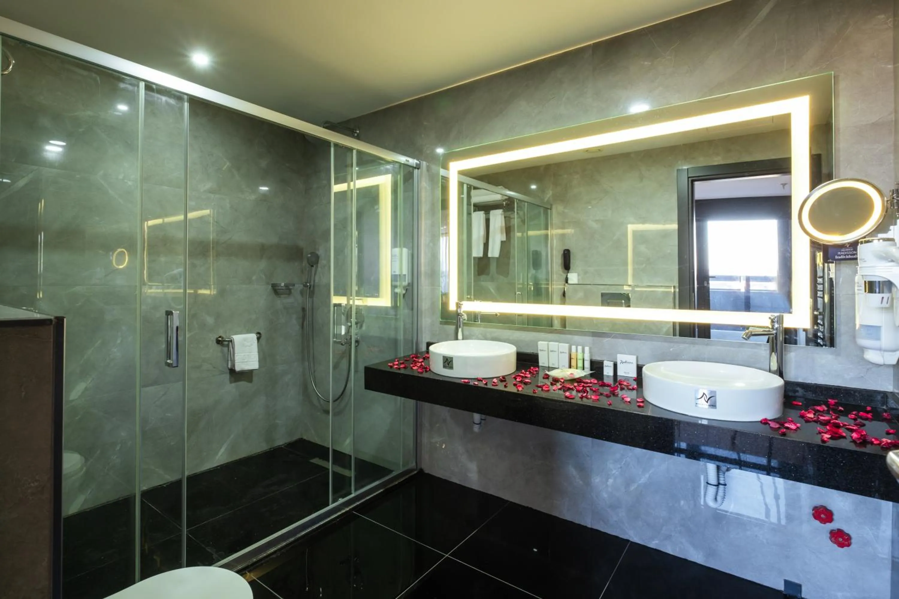 Shower in Nova Vista Centrum Hotel Eskisehir, a Member of Radisson Individuals