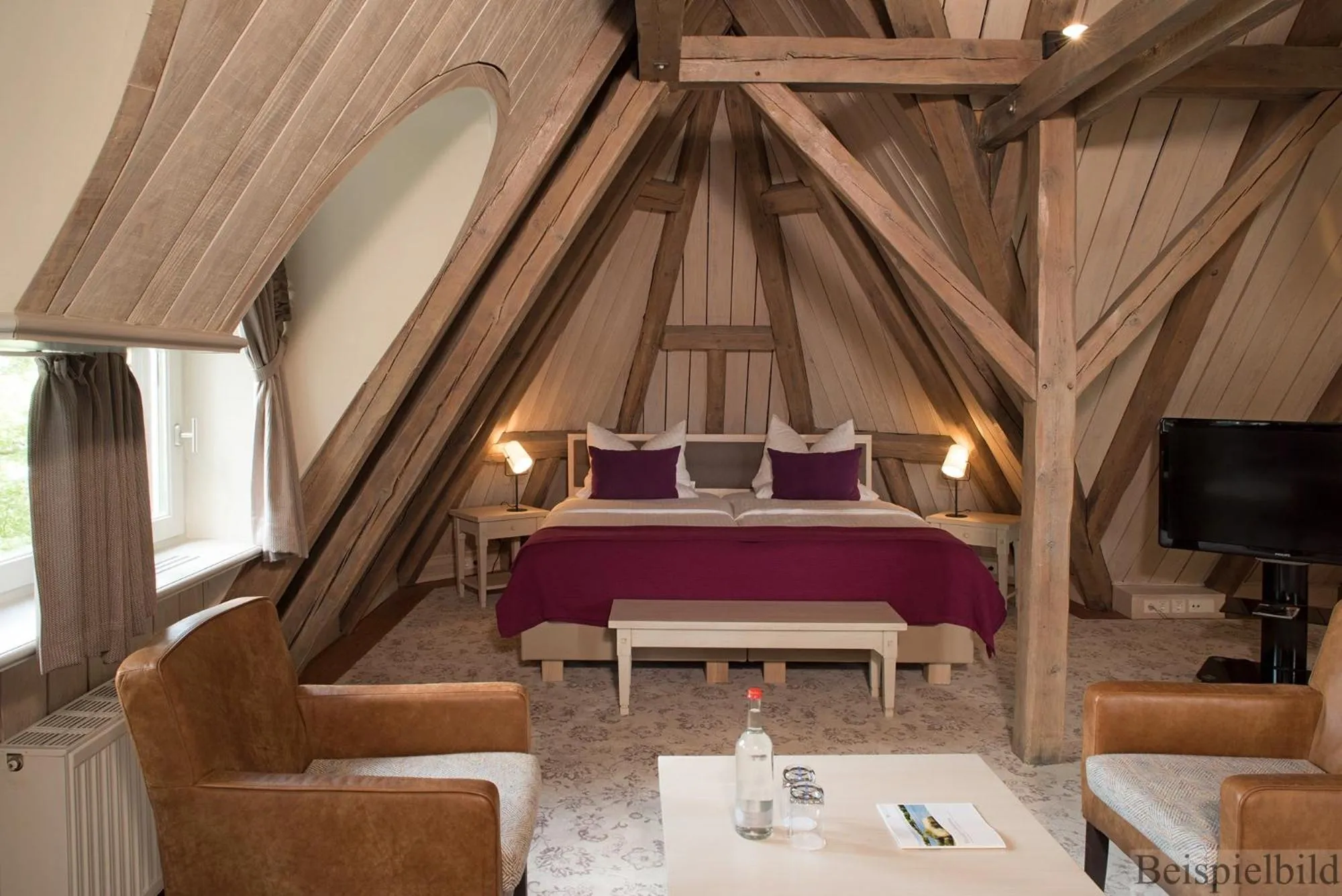 Photo of the whole room, Bed in Traditionshaus by Zollenspieker Fährhaus