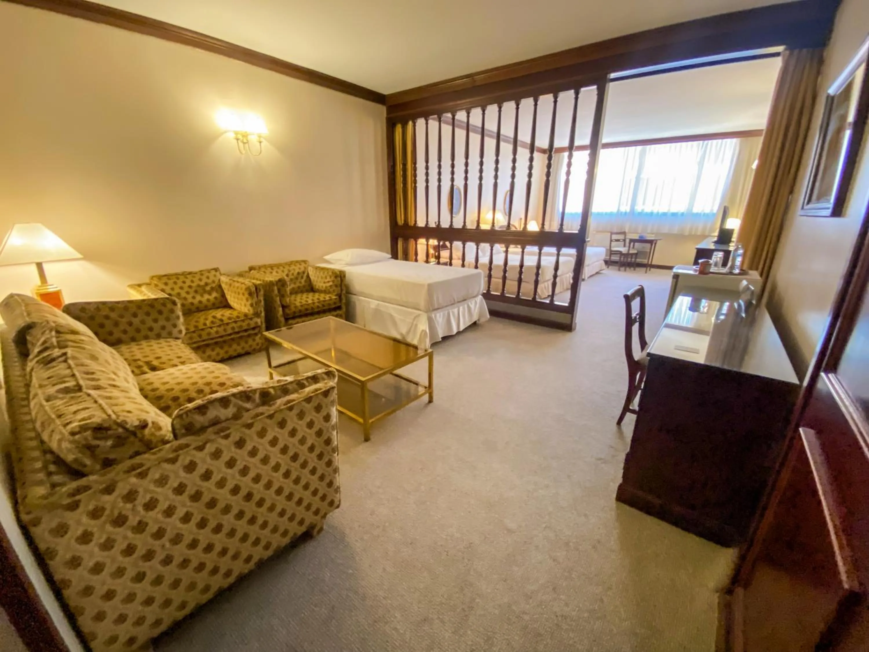 Decorative detail, Bed in Nobile Suites Excelsior Asuncion