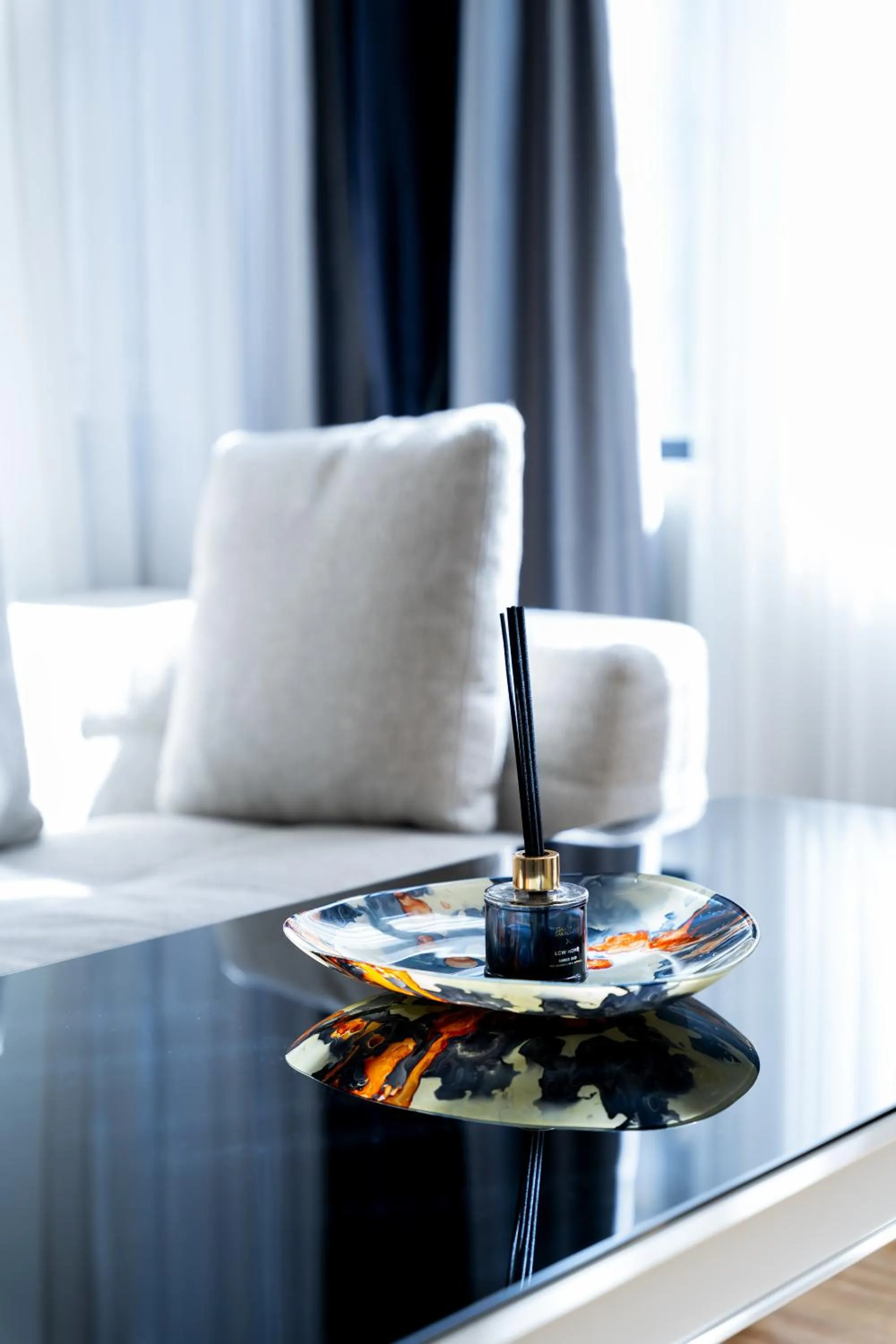 Seating area in DeCamondo Residence