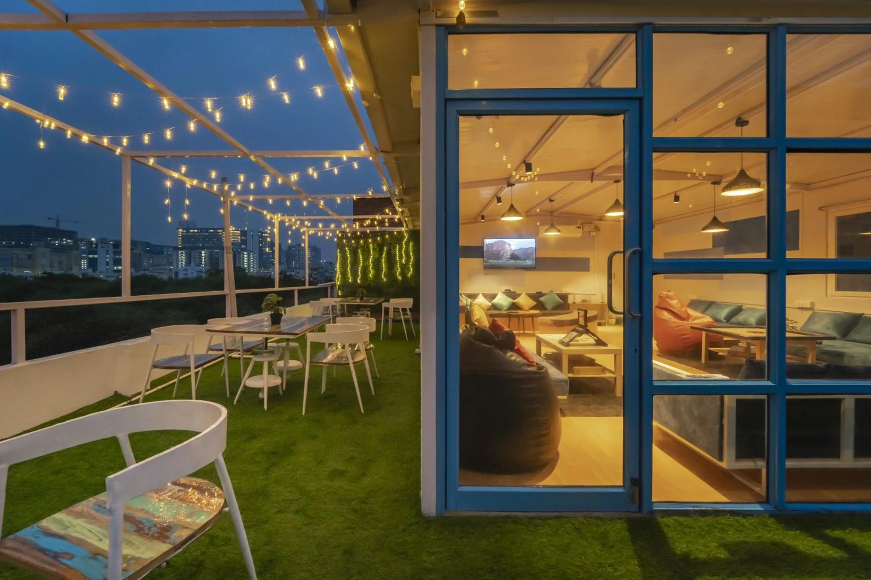 Garden in Zostel Hyderabad