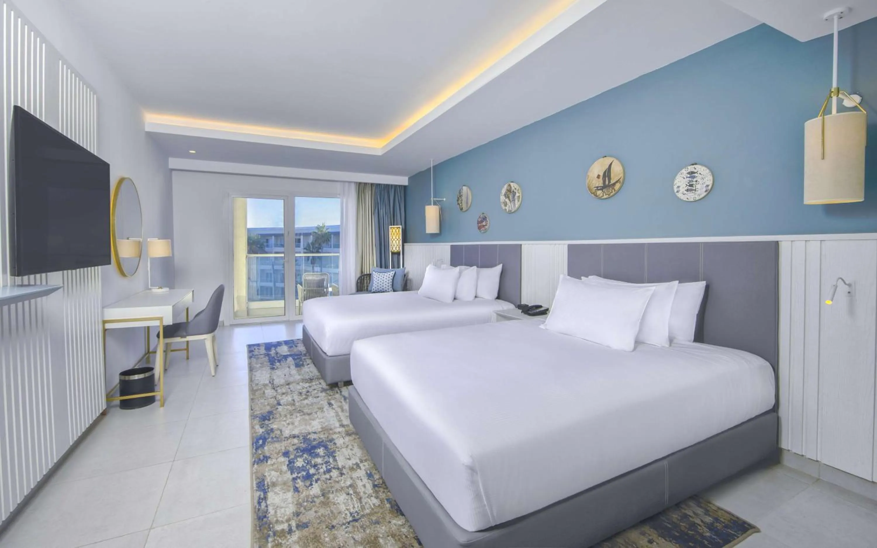 Bedroom, Bed in Hilton Skanes Monastir Beach Resort