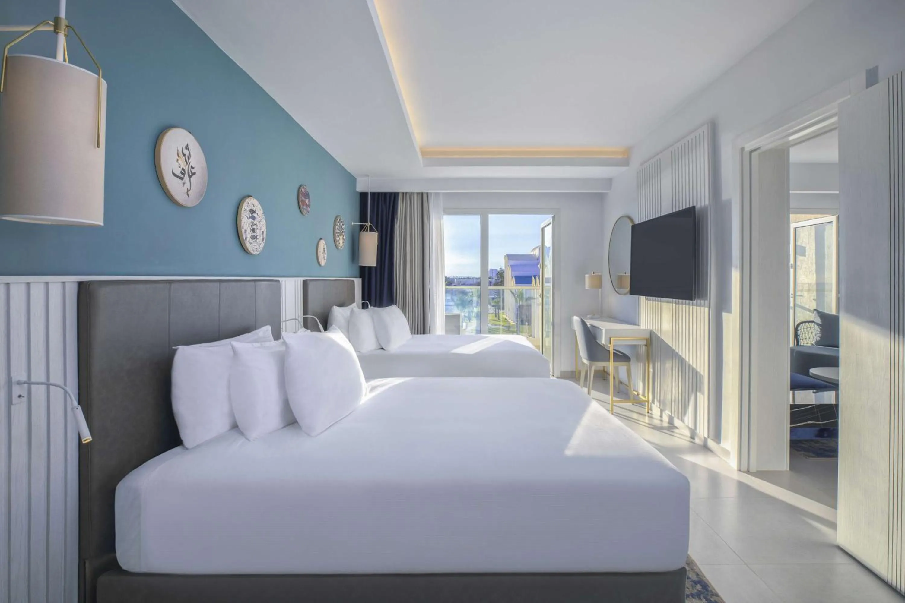 Bedroom, Bed in Hilton Skanes Monastir Beach Resort